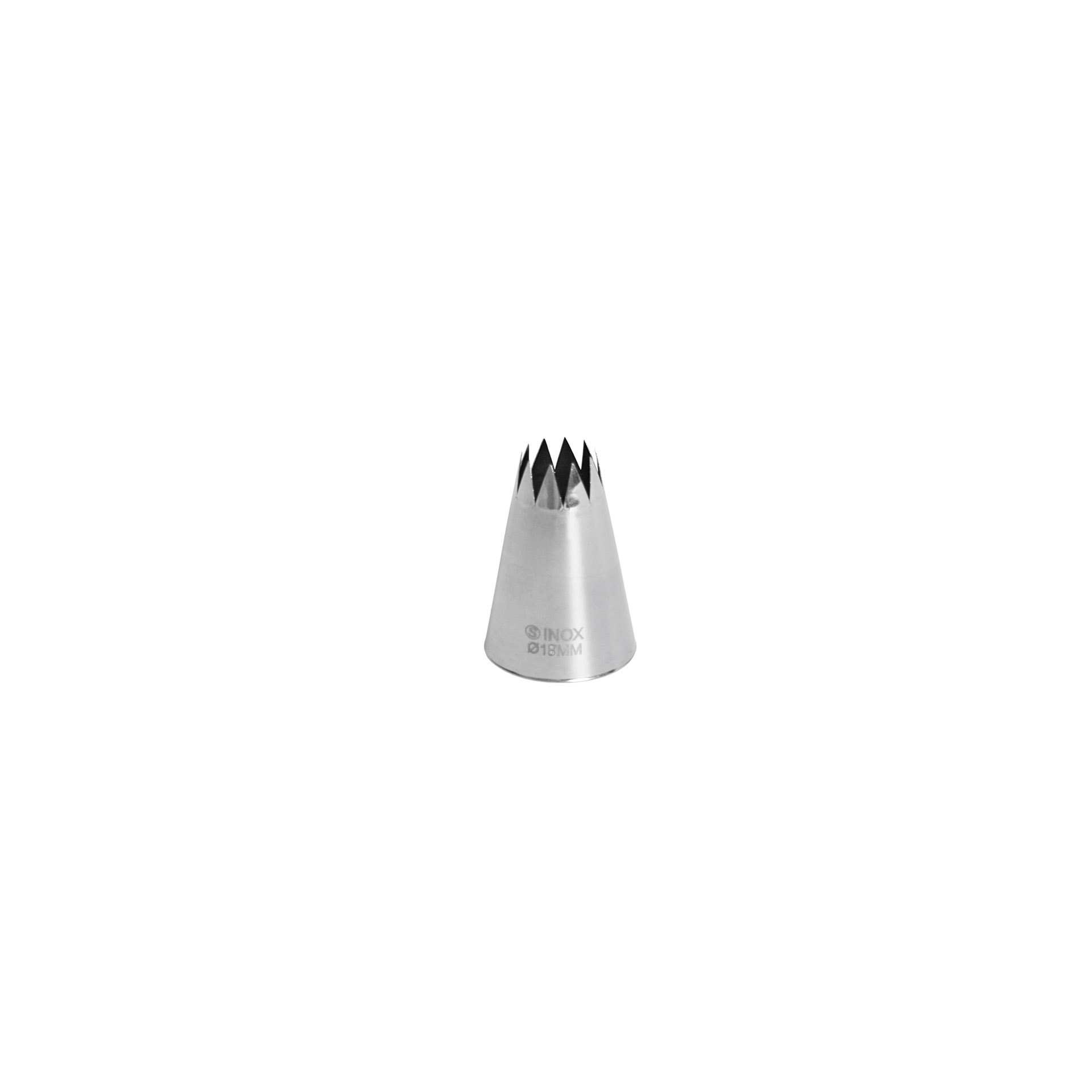 Sterntüllen - Ø: 18 mm - Abm. 3,5 x 3,5 x 4,5 cm - Edelstahl - 197566-C