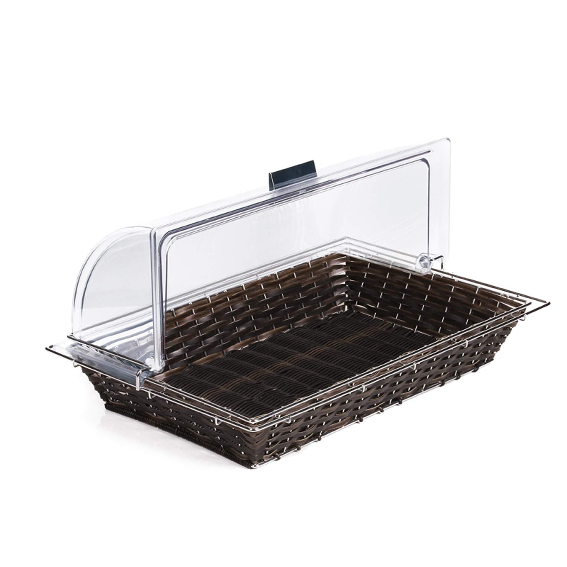 Buffetkorb - mit Fixierungsrahmen - dunkelbraun - eckig - Abm. 56,5 x 36,5 x 10 cm - Polypropylen - 40294-B