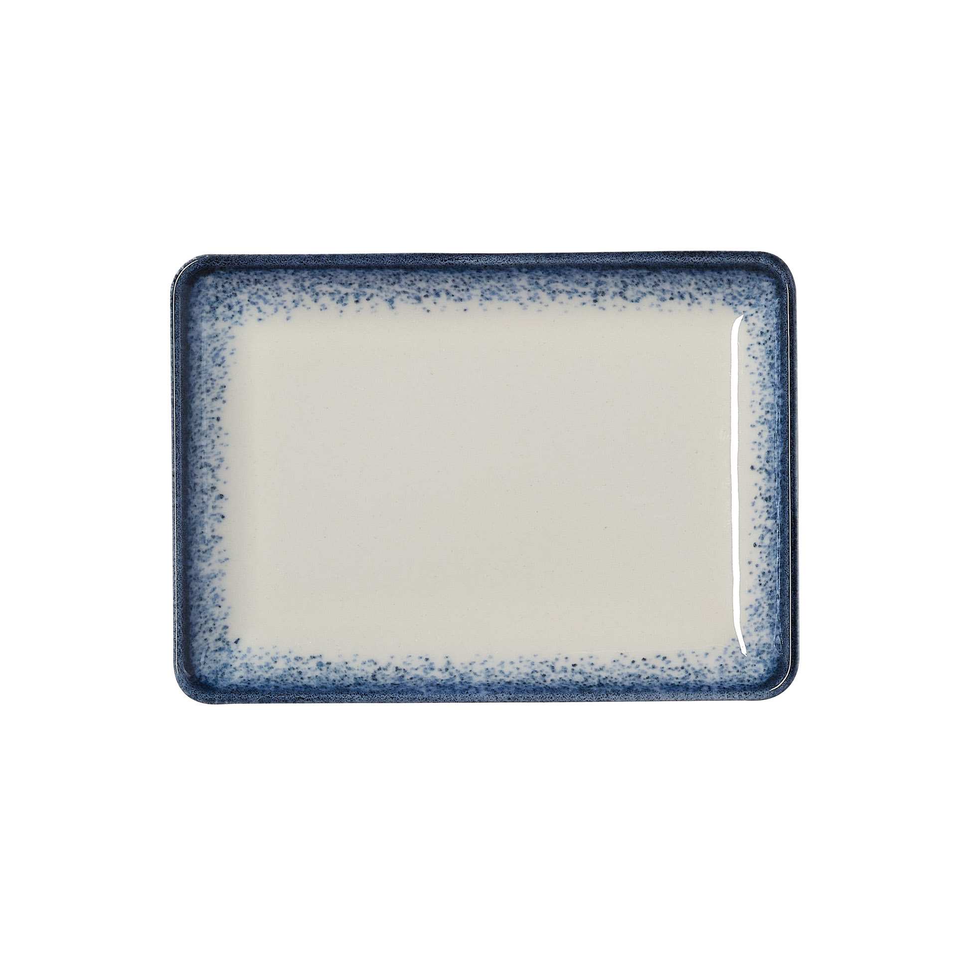 Teller (flach) - Set á 6 Stück - Serie Vida Marina - marina - rechteckig - Abm. 18,0 x 13,0 x 2,0 cm - Porzellan - 4882218-A