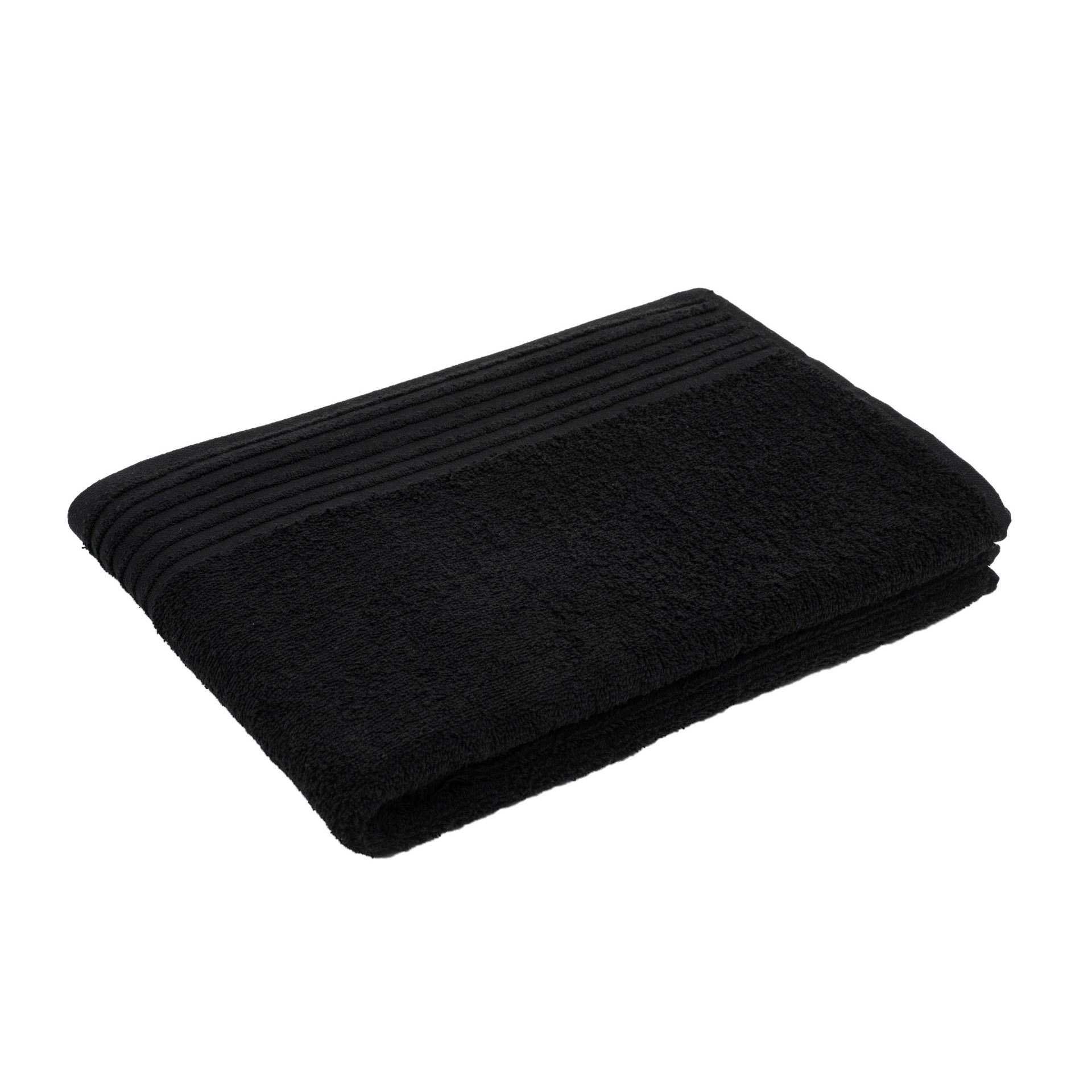 Duschtuch - Serie Frottier-Hamburg - schwarz - Abm. 70 x 140 cm - Baumwolle - 168-99-5-D