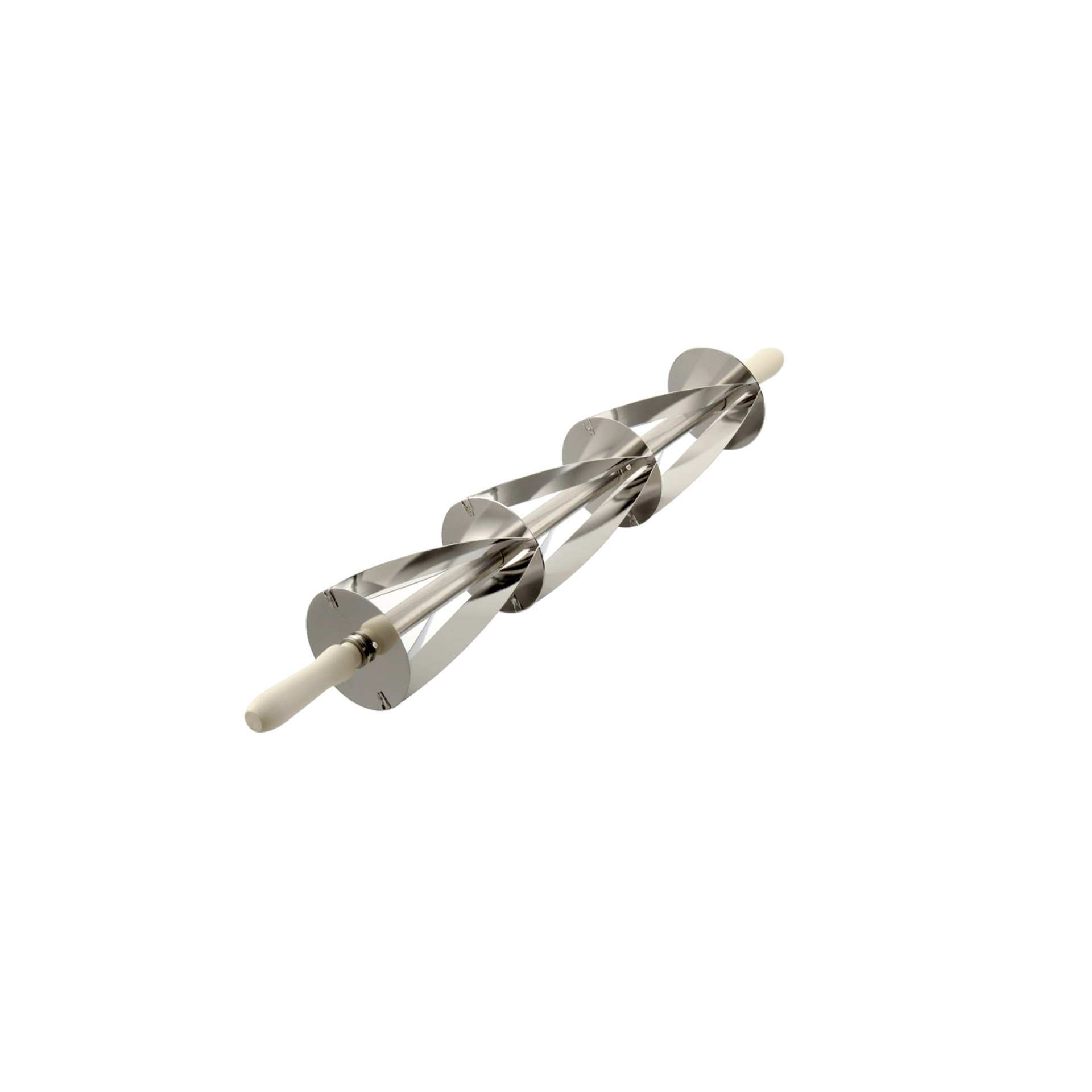 Dreieck-Ausstechwalze - für Croissants - dreifach - Abm. 87,0 x 13,0 x 12,0 cm - Edelstahl - 154430-C