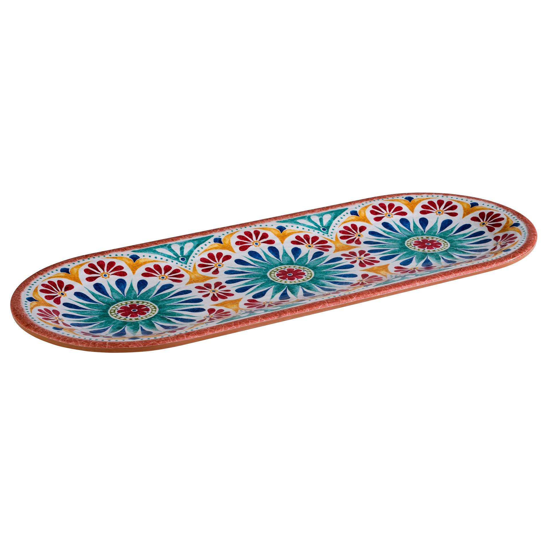 Teller (flach) - Serie Arabesque - längs - Abm. 38 x 15,5 x 2,0 cm - Melamin - 84686-B