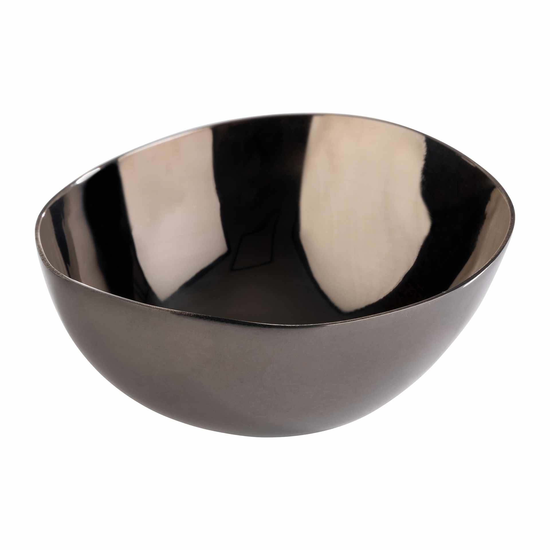 Schale - 4er Set - Serie Pebbles - Gunmetal-Look - rechteckig - Abm. 6,5 x 6,0 x 2,5 cm - Edelstahl - 40791-B