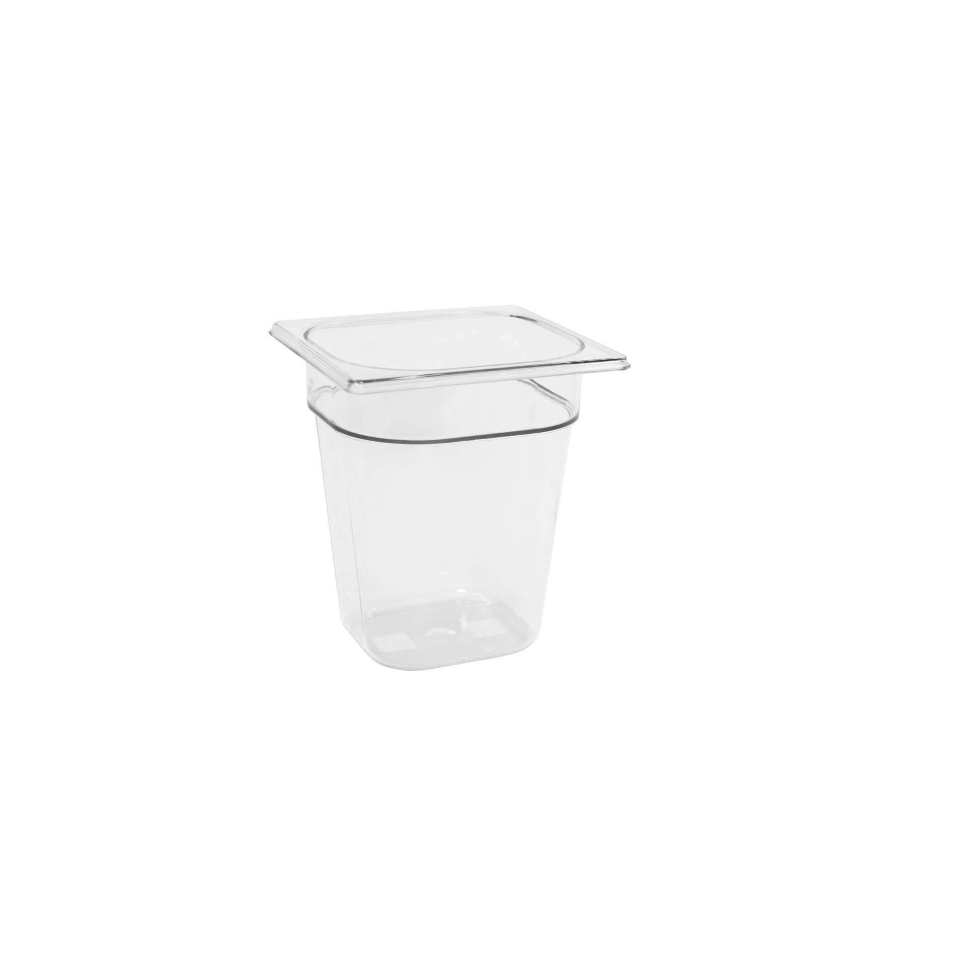 GN-Behälter - Abm. 17,6 x 16,2 x 20,0 cm - Inhalt 2,8 l - GN 1/6 (176 x 162 mm) - 200 mm - Polycarbonat - 530143-C