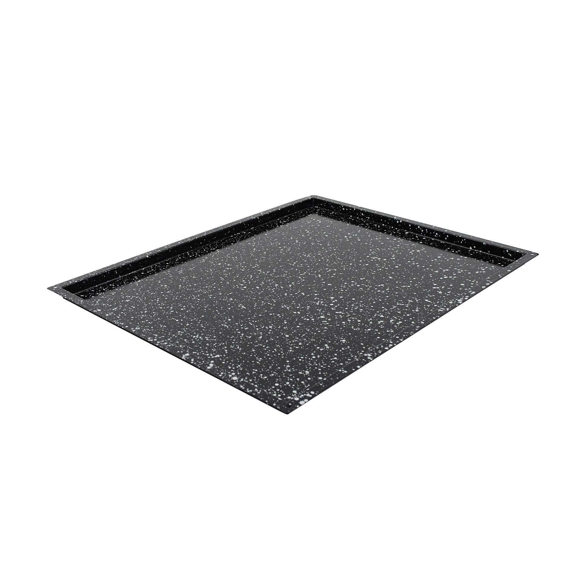GN-Backblech - Granit-Emaille - Abm. 65,0 x 53,0 x 2,5 cm - GN 2/1 (650 x 530 mm) - 20 mm - Stahlblech - 382500-C