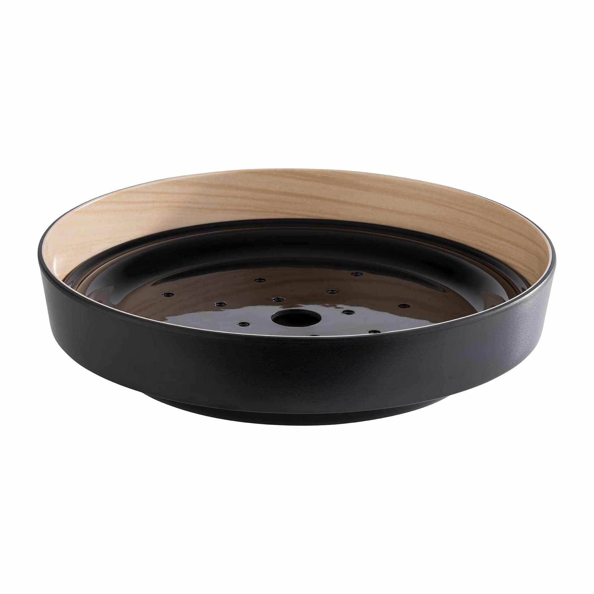 Schale - 2-teilig - Serie Frida - schwarz / beige - rund - Höhe 6,0 cm - Ø 25,5 cm - Melamin - 85230-B