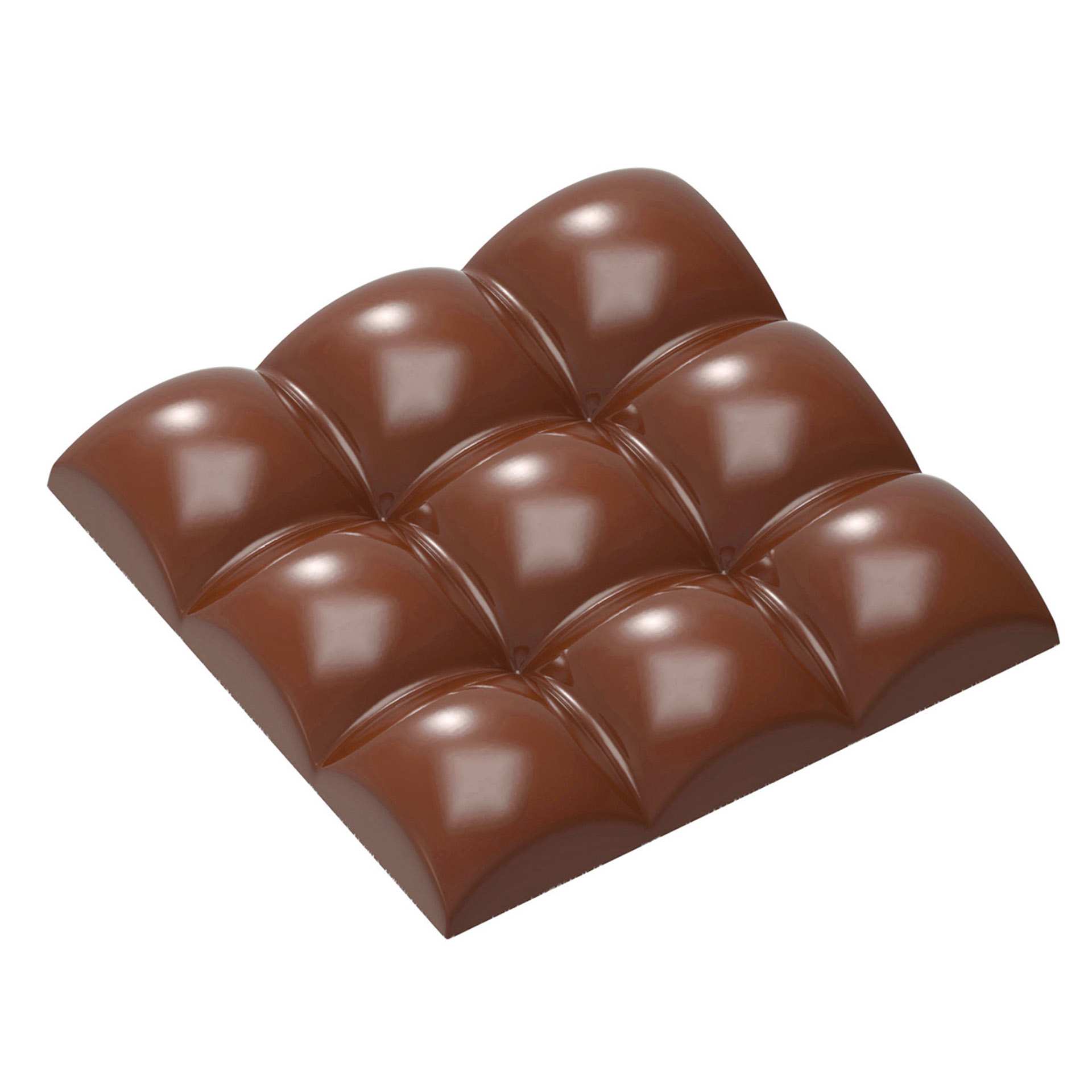 Schokoladen-Form - Tafel quadratische Kugel - Abm. 27,5 x 13,5 x 2,4 cm - Polycarbonat - 421898-C