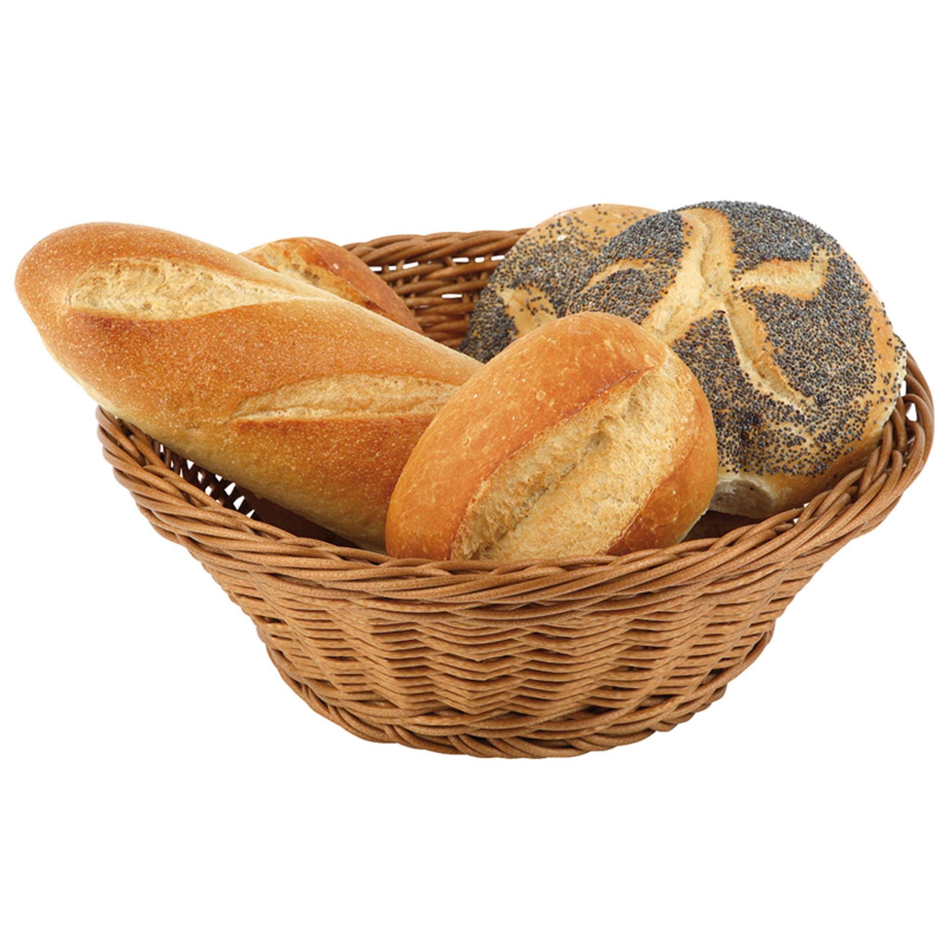 Tisch- und Buffetkorb - Serie Economic - hellbeige - rund - Abm. 9,5 cm - Ø 19,0 cm - Polypropylen - 40132-B
