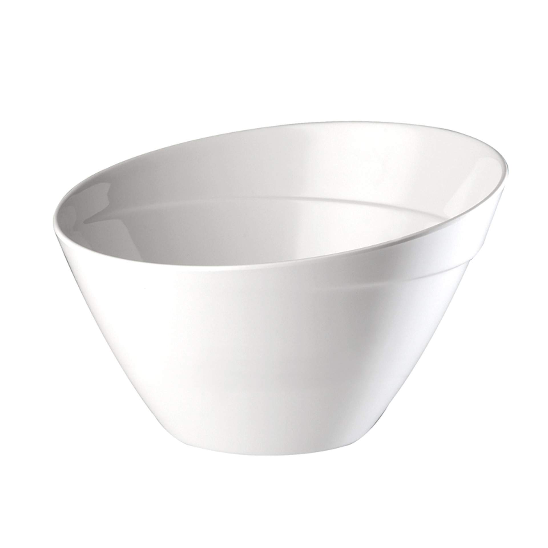 Schale - stabiler Stand - Serie Balance - weiß - Abm. 13,0 cm - Ø 21,0 cm - Inhalt 1,5 l - Melamin - 84041-B