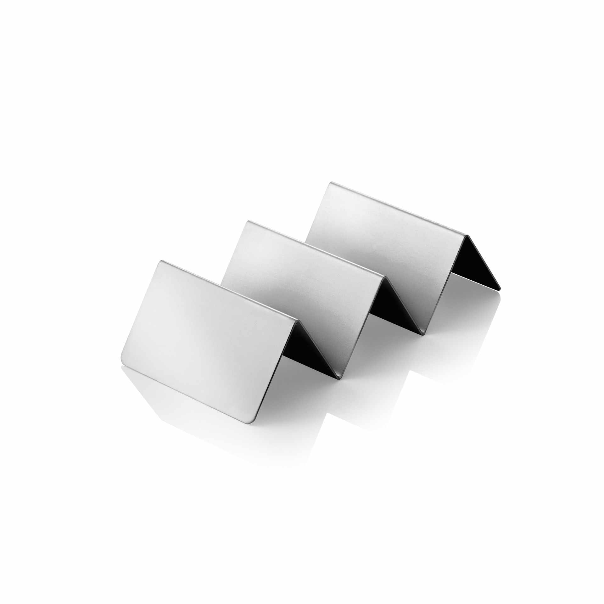 Snackpresenter - mit 2 Ablagen - edelstahloptik - Abm. 21 x 10 x 5 cm - Edelstahl