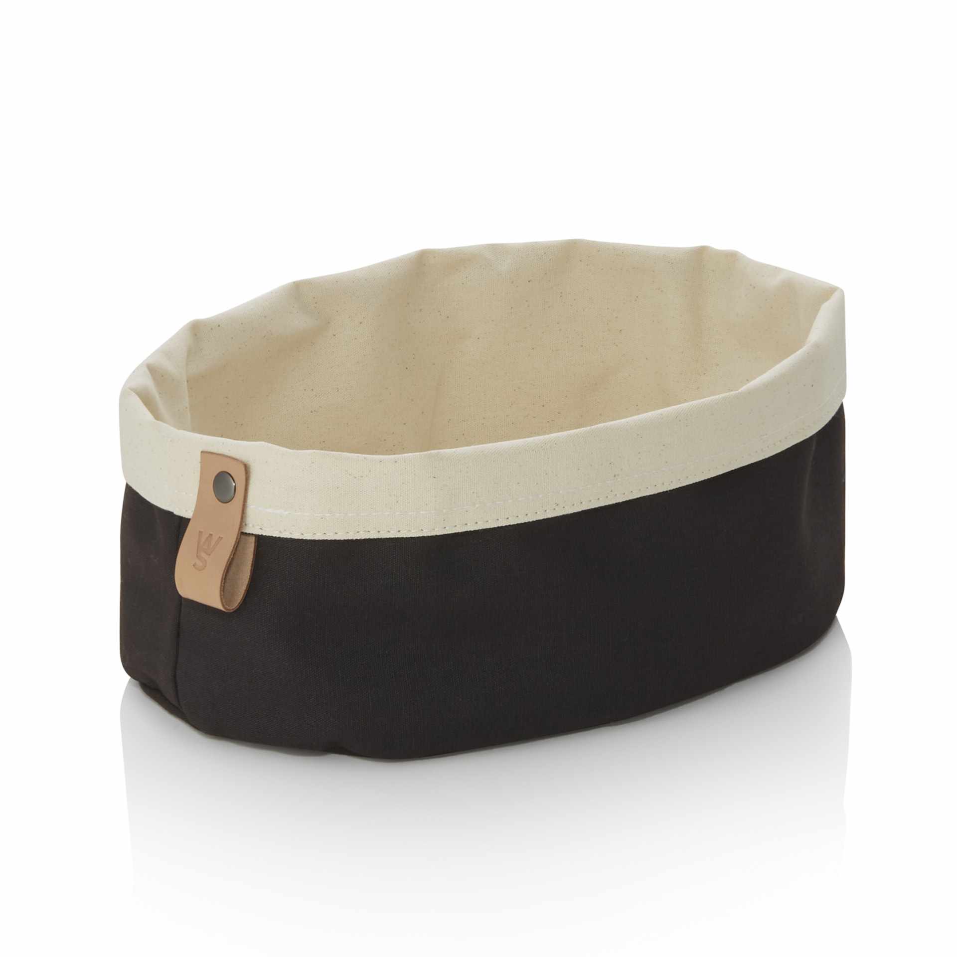 Brottasche - Serie Flip Cotton - schwarz / cream - Abm. 25 x 18 x 12,0 cm - Canvas