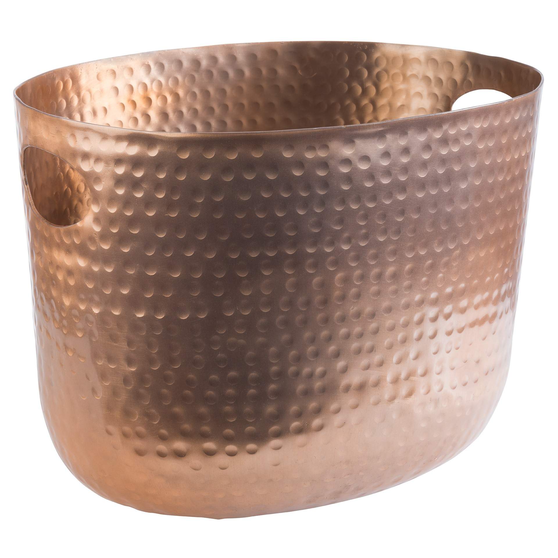 Wein- / Sektkühler - kupferoptik - oval - Abm. 30 x 23,5 x 23 cm - Inhalt 7,0 l - Aluminium - 36111-B