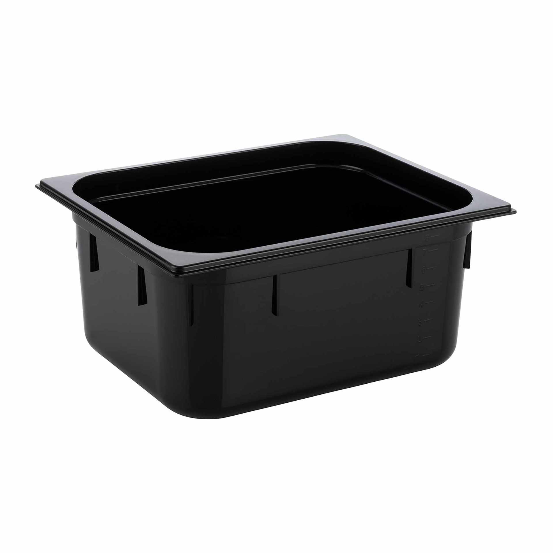 GN-Behälter - schwarz - Inhalt 8,9 l - GN 1/2 (325 x 265 mm) - 150 mm - Polycarbonat - 82066-B