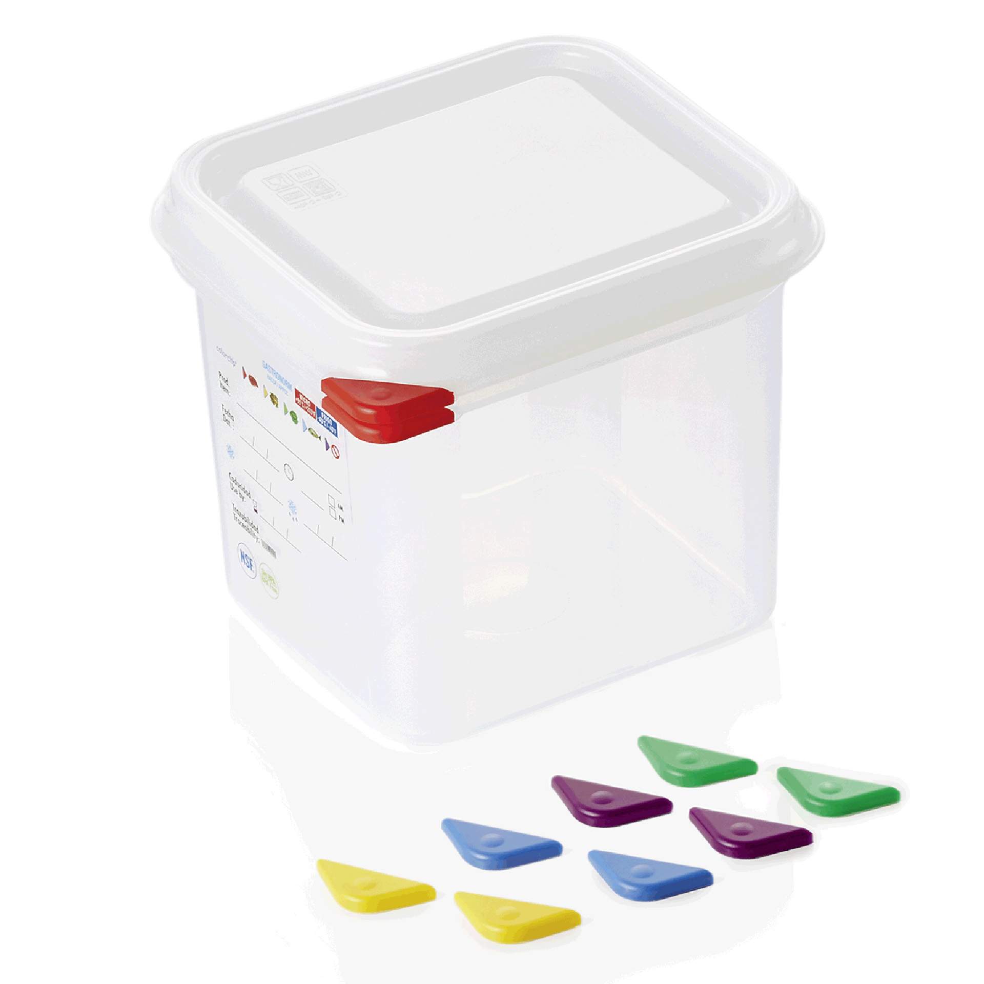 GN-Behälter - mit Deckel - Serie 86 - Inhalt 2,60 l - GN 1/6 (176 x 162 mm) - 150 mm - Polypropylen - 8616150-A