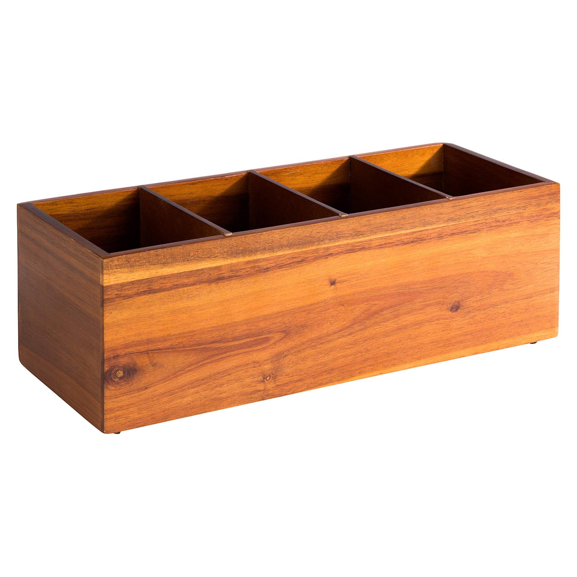 Holzbox - Serie Woody - natur - eckig - Abm. 36 x 14 x 12,5 cm - Akazienholz - 11649-B