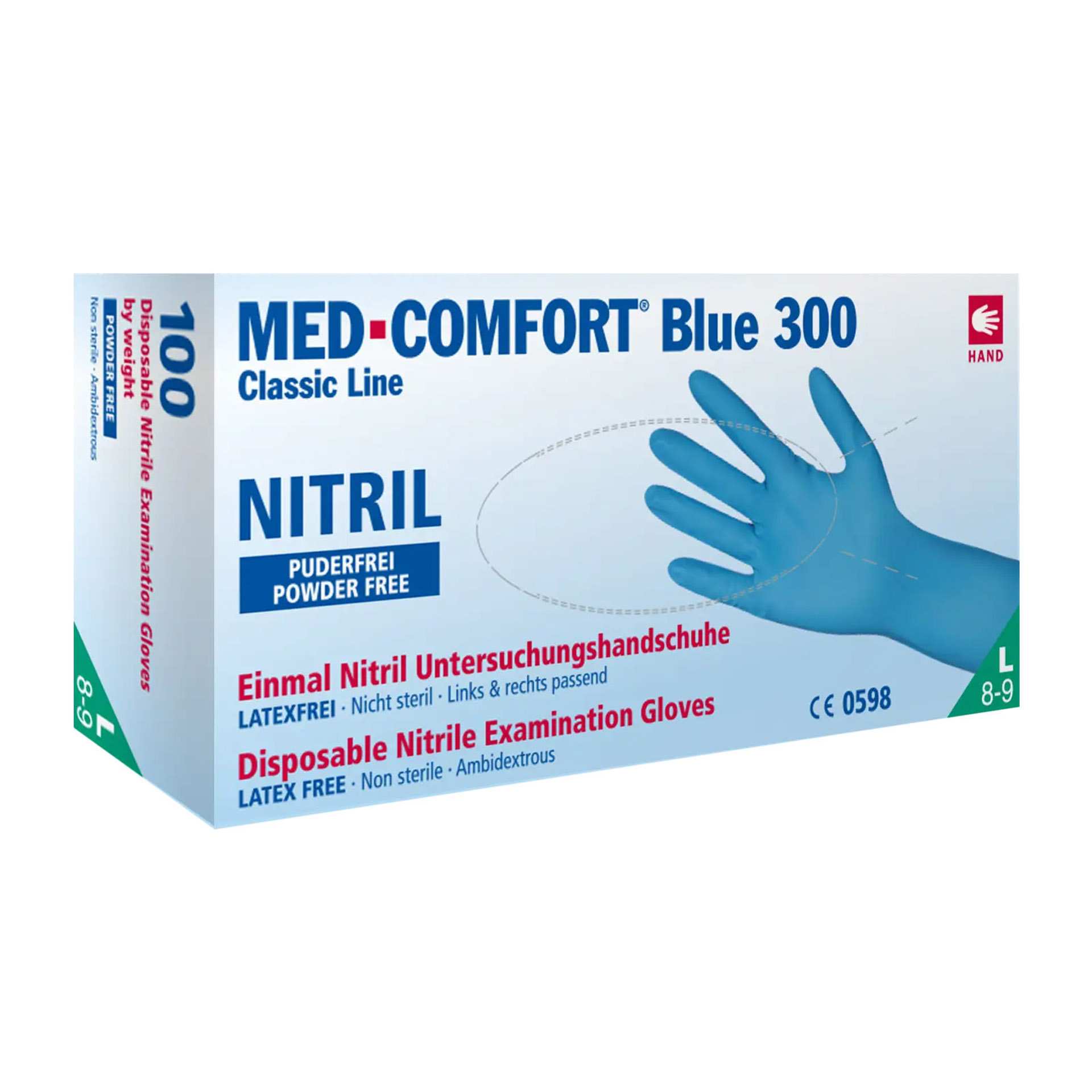 Untersuchungshandschuh - puderfrei - blau - XS - Nitril - 01191-XS-E