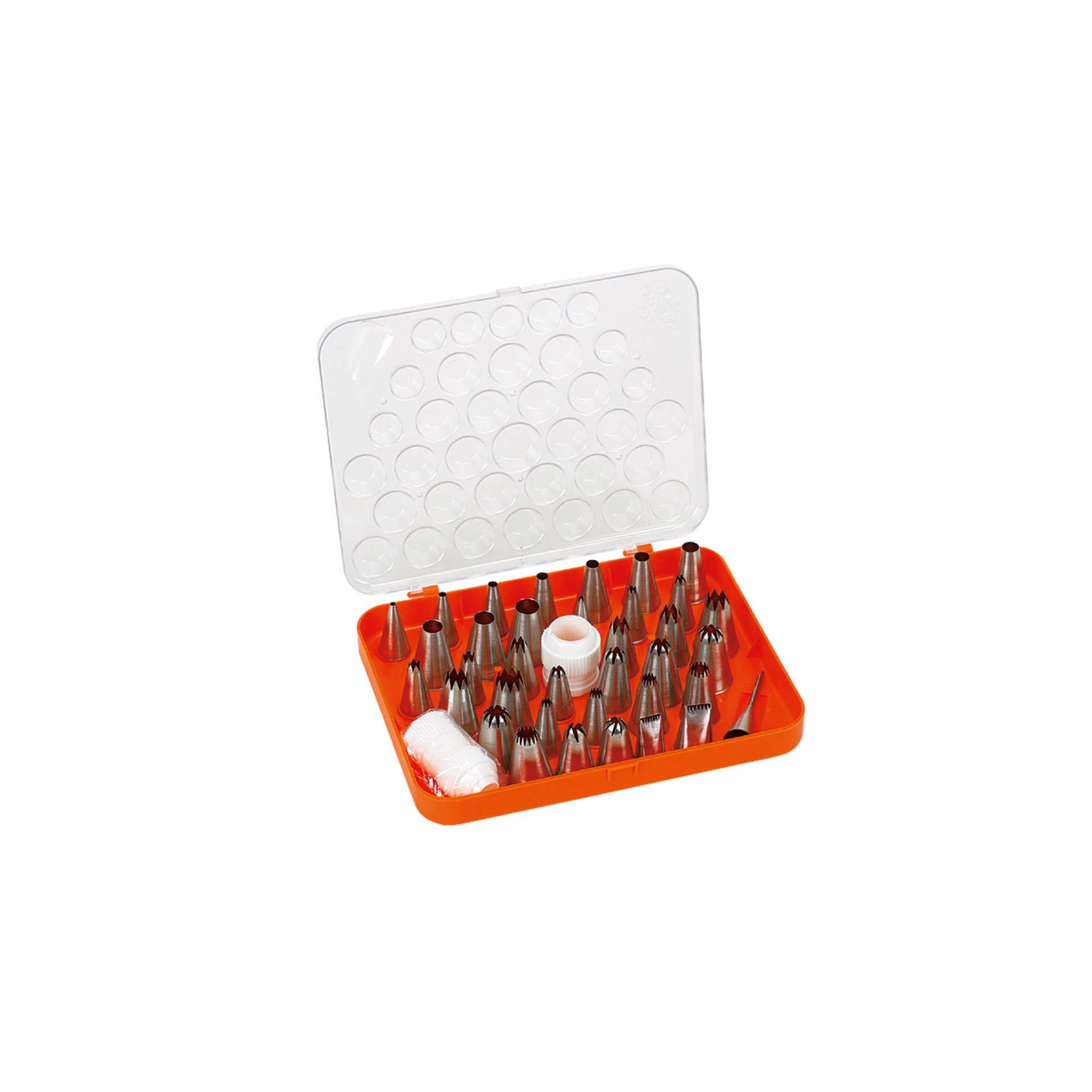 Spritztüllen - 38-teilig - Abm. 30,0 x 23,5 x 6,5 cm - Edelstahl - 197060-C