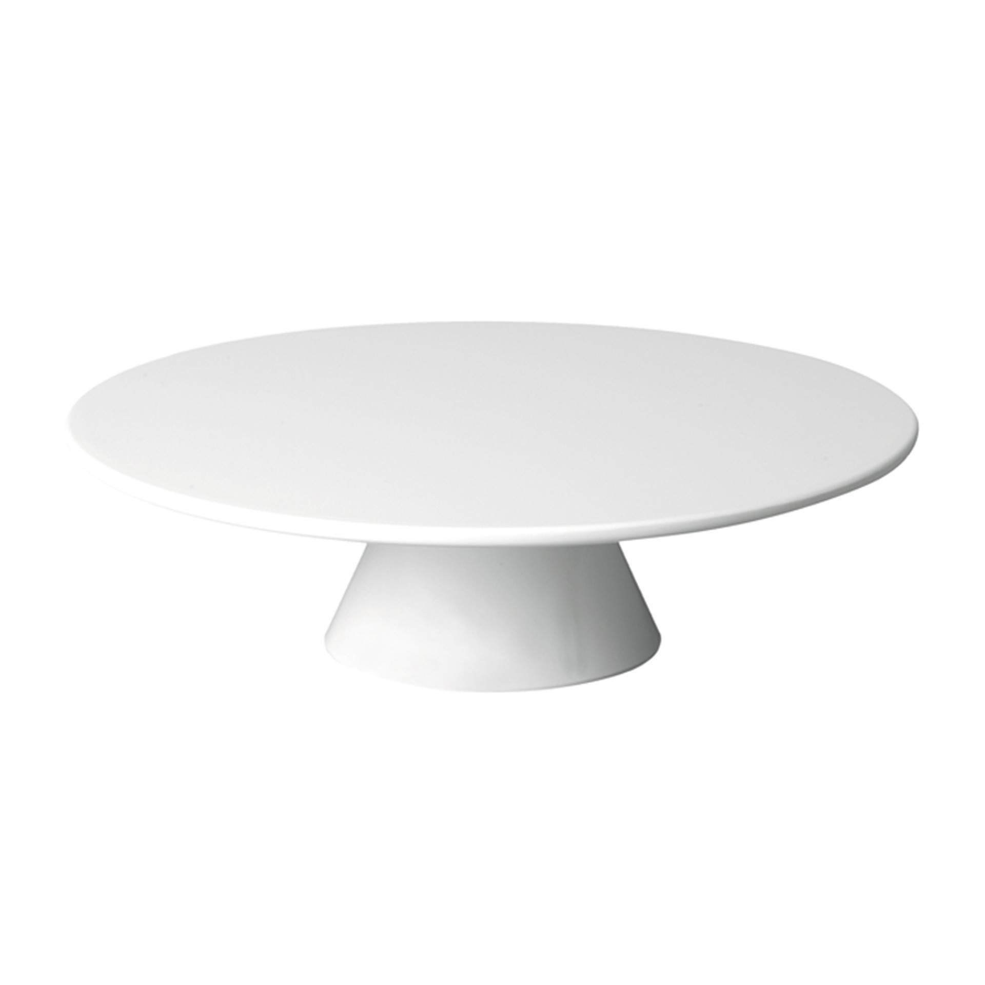 Servier- und Tortenplatte - Serie Casual - weiß - rund - Abm. 8,0 cm - Ø 31,0 cm - Melamin - 83890-B
