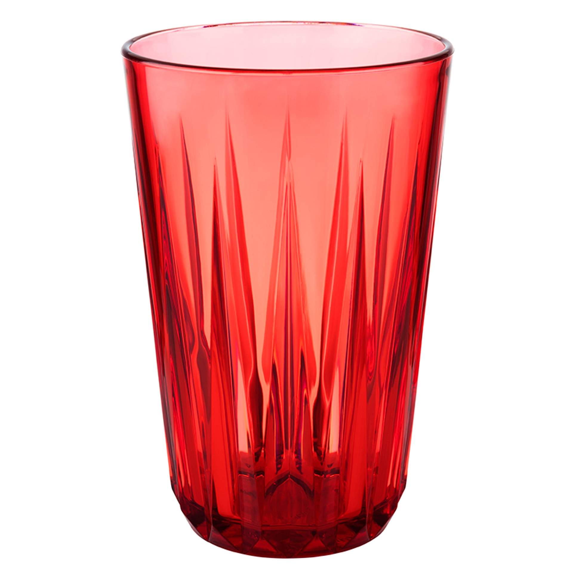 Trinkbecher - Serie Crystal - rot - Abm. 12,5 cm - Ø 8,0 cm - Inhalt 0,30 l - Tritan - 10511-B