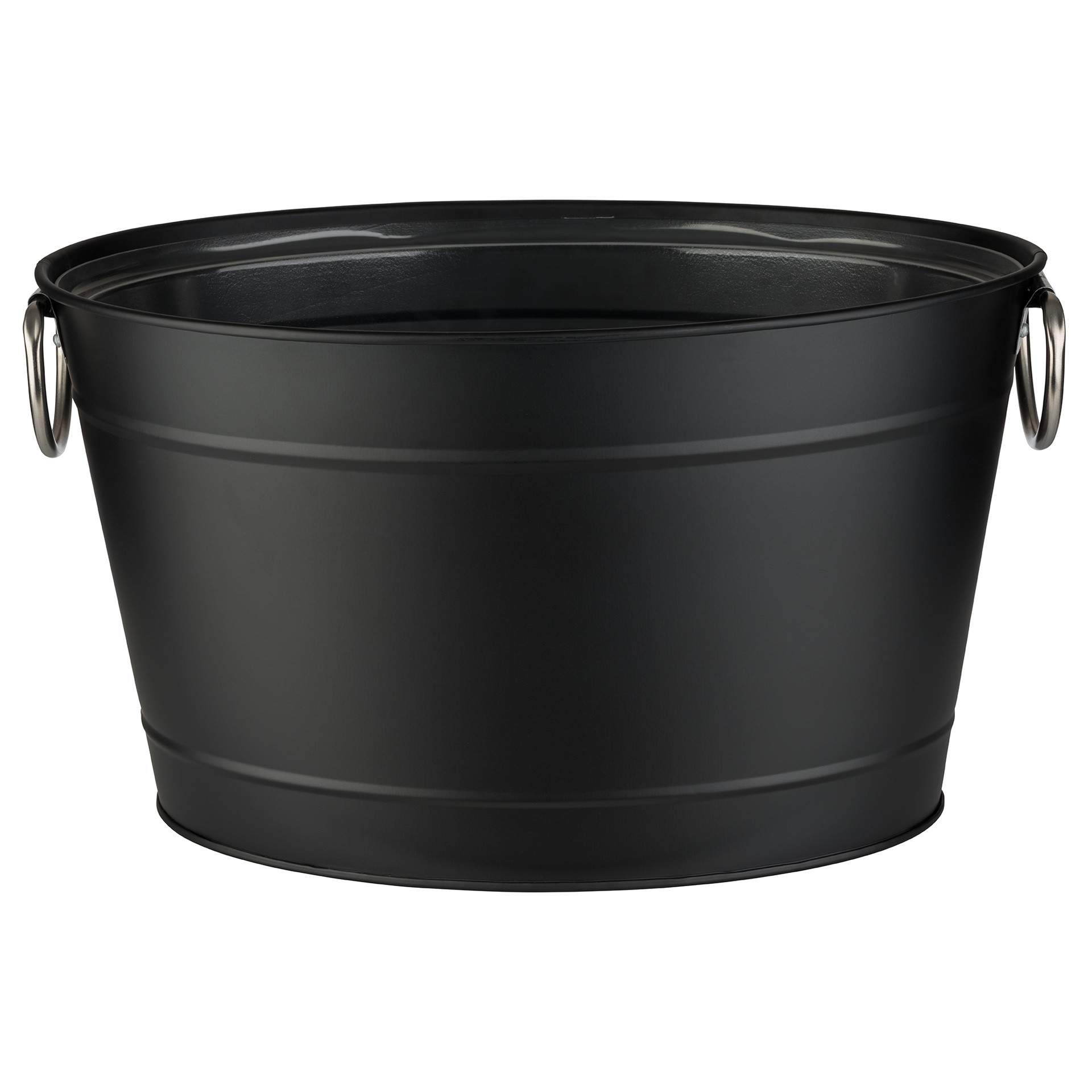 Wein- / Sektkühler - schwarz - oval - Abm. 40 x 28 x 22 cm - Inhalt 11,0 l - Metall - 36101-B