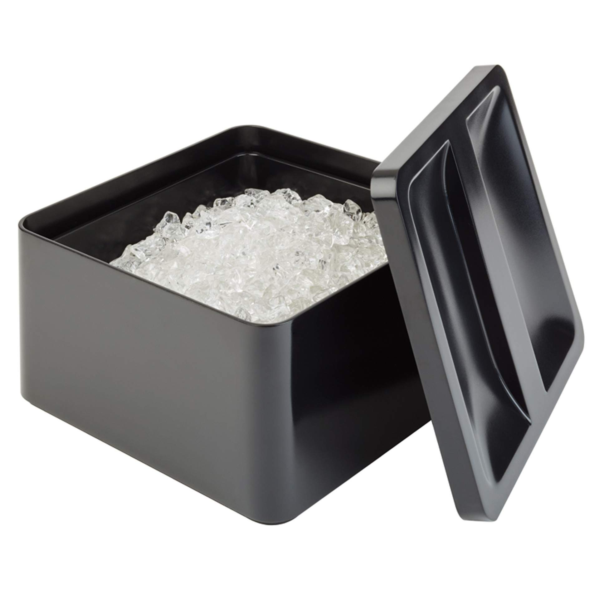 Eisbox - mit Tropfeinsatz - schwarz - quadratisch - Abm. 27 x 27 x 15 cm - Inhalt 5,4 l - SAN - 93220-B