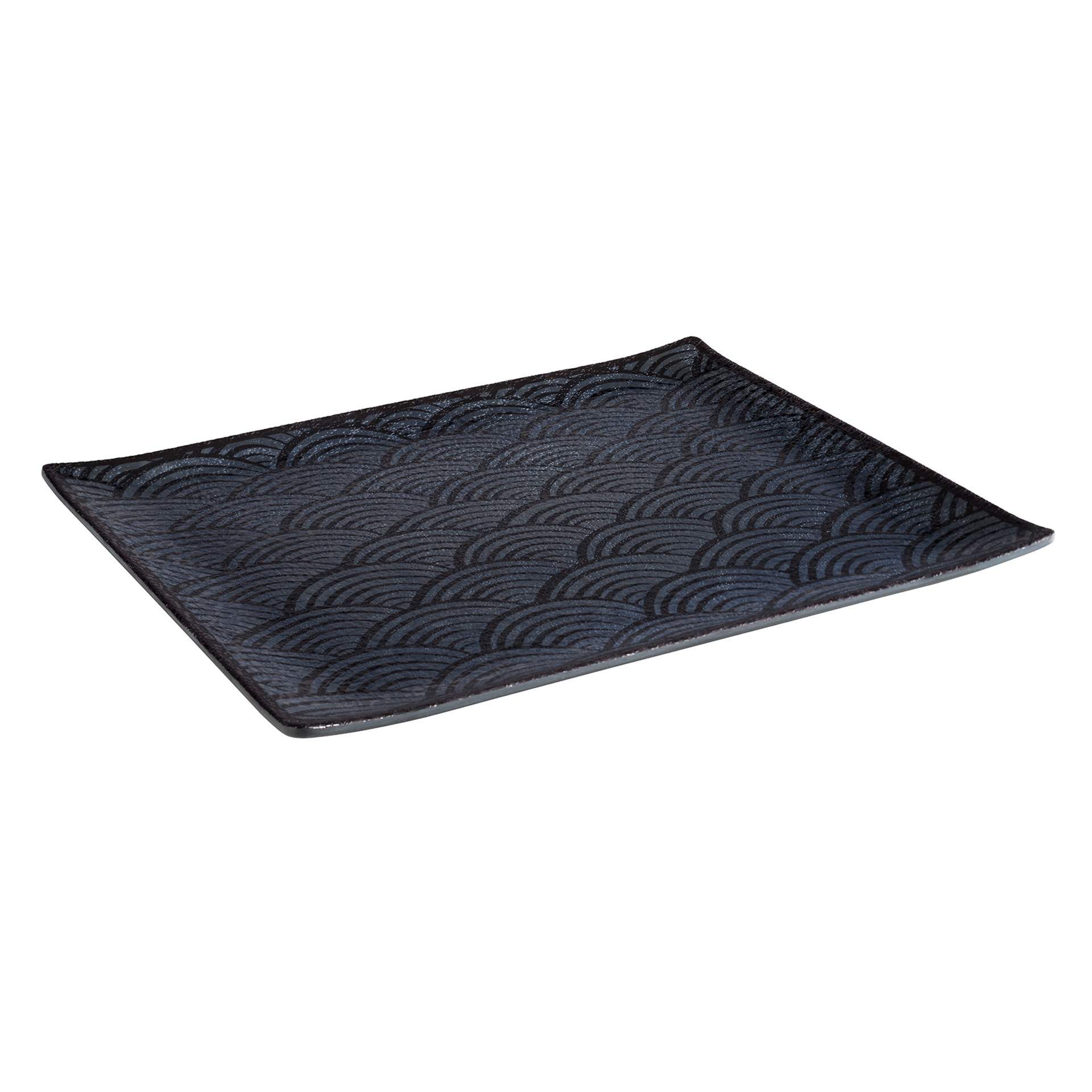 GN-Tablett - Serie Dark Wave - schwarz - rechteckig - GN 1/2 (325 x 265 mm) - 20 mm - Melamin - 84901-B