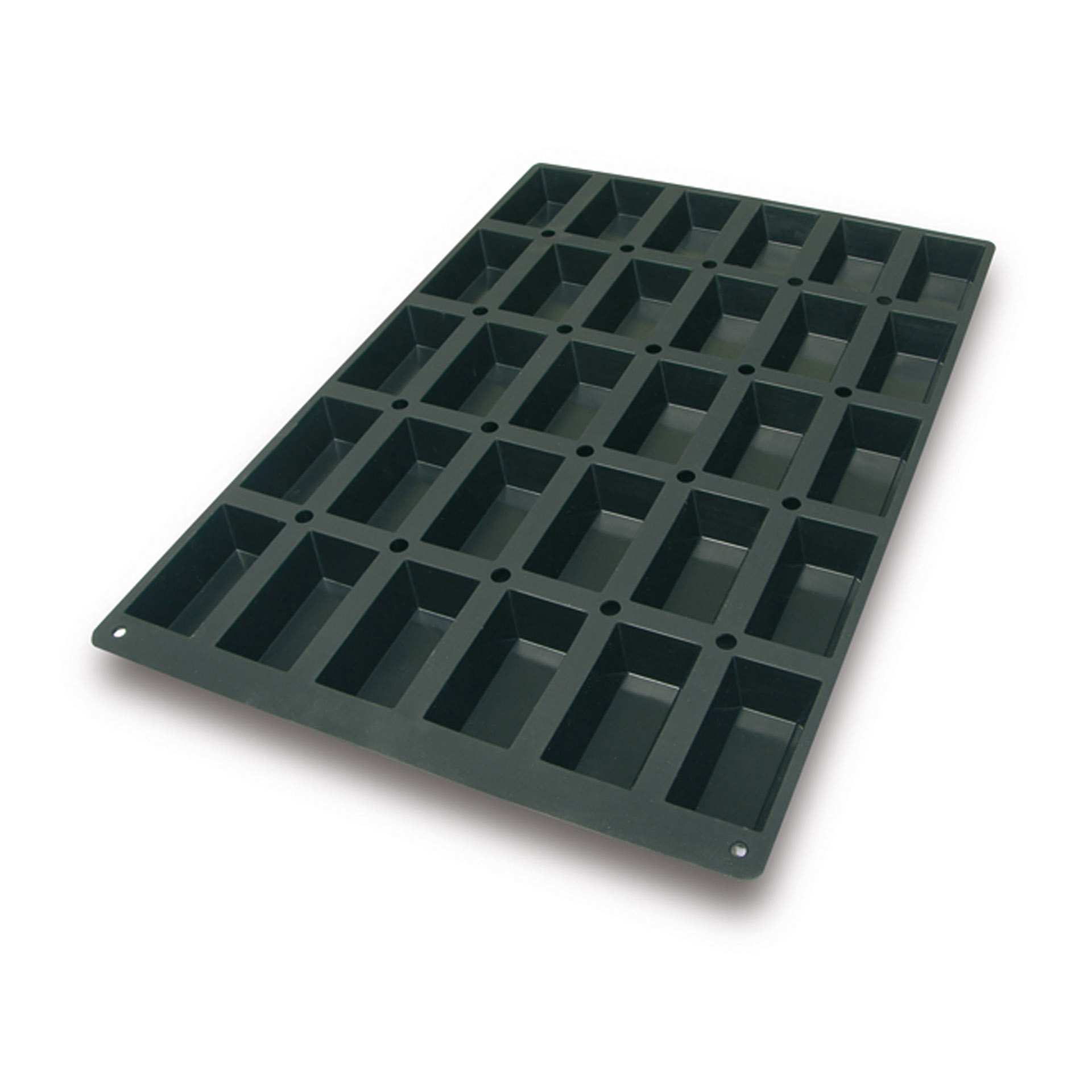 Backform - rechteckig - Abm. 58,0 x 39,0 x 3,2 cm - Inhalt 30 x 0,13 l - Silikon - 115307-C