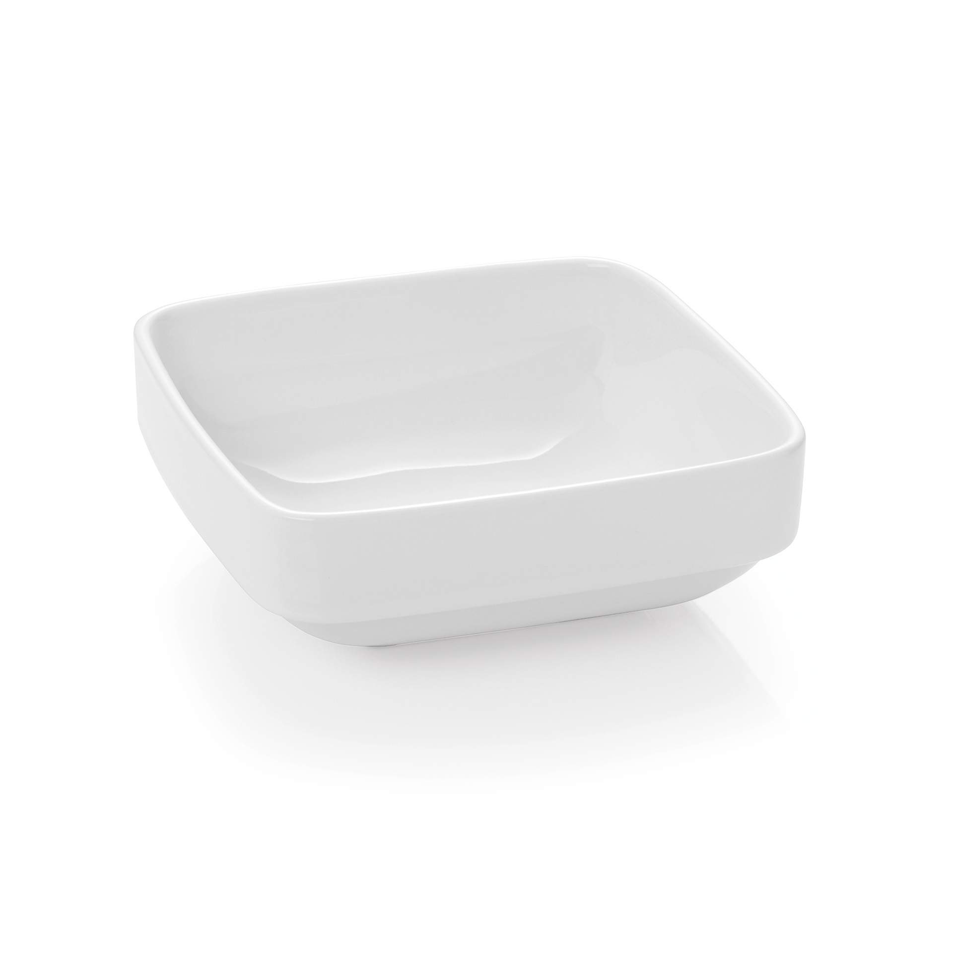 Salatiere - für Systemgastronomie - Serie Hamburg - eckig - Abm. 11,5 x 11,5 x 4,0 cm - Inhalt 0,25 l - Porzellan - premium Qualität - 4872111-A