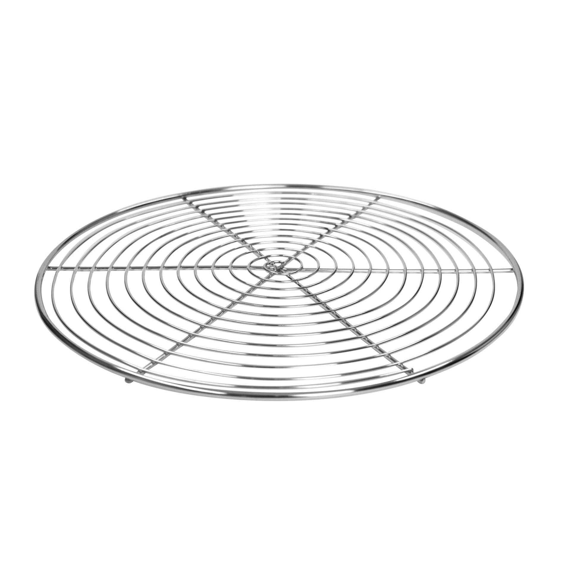 Tortengitter - Spirale - rund - Höhe 0,8 cm - Ø 36,0 cm - Edelstahl - 156129-C