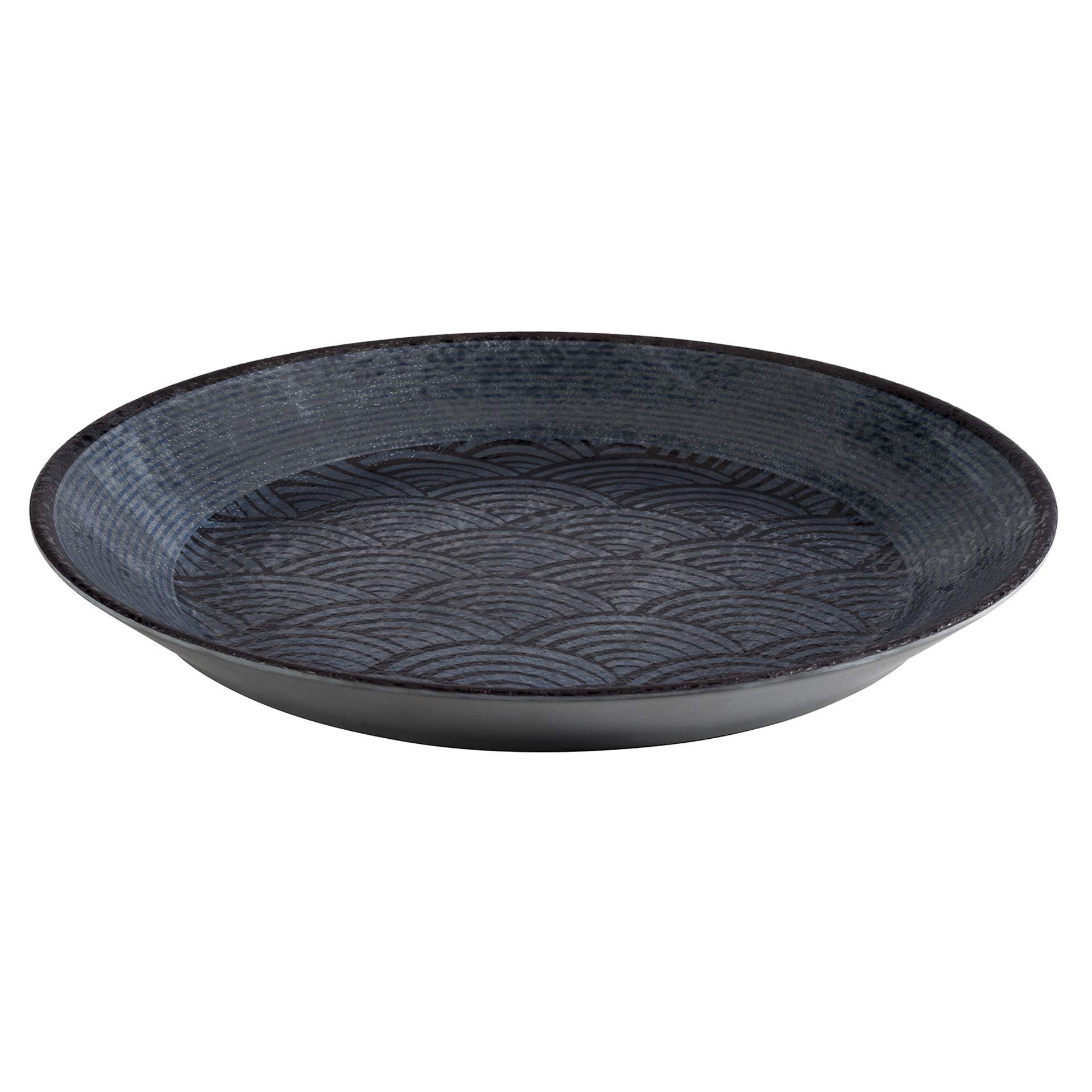Schale - Serie Dark Wave - schwarz - rund - Abm. 3,5 cm - Ø 32,0 cm - Melamin - 84912-B