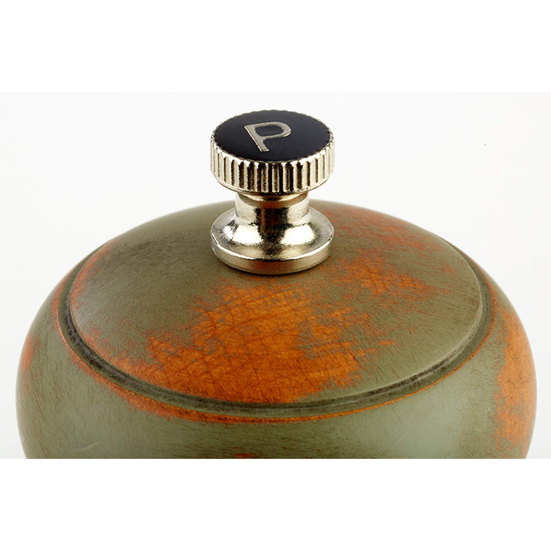Pfeffermühle - stufenloser Mahlgrad - olivgrün - Abm. 15,0 cm - Ø 5,5 cm - Buchenholz - 40546-B
