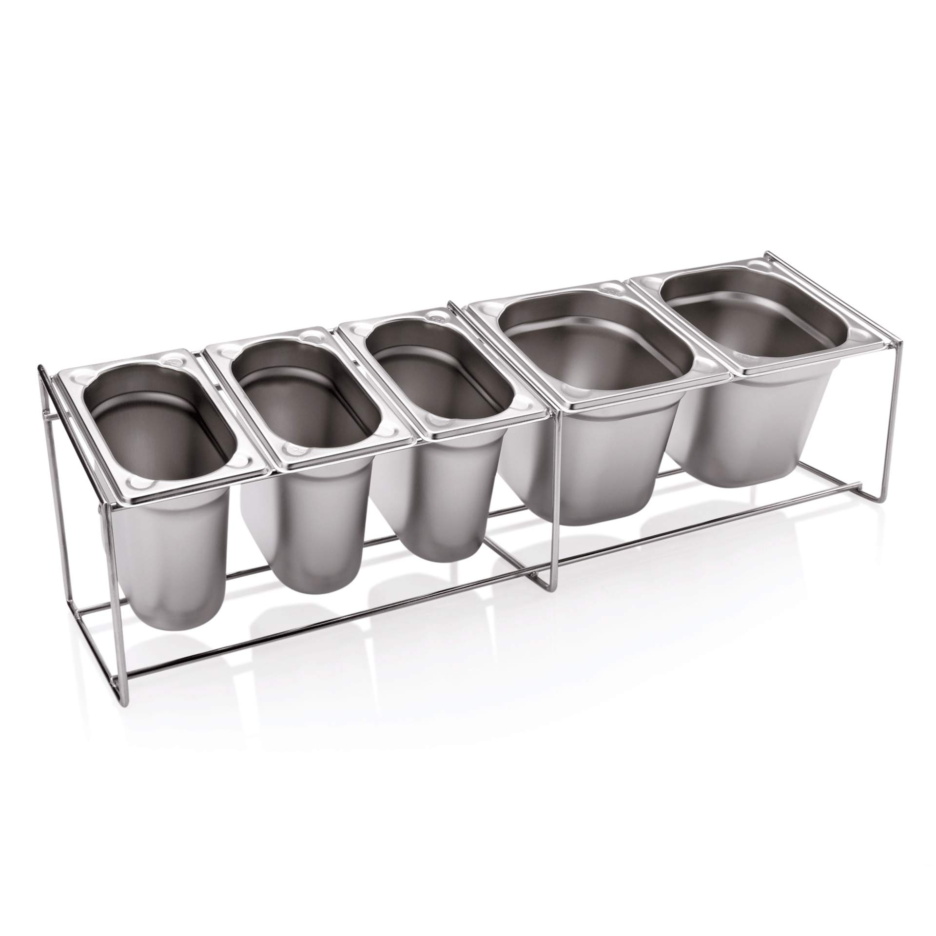 GN-Behälter - mit U-Profil-Ecken - GN 1/6 - 150 mm - Inhalt 2,4 l  - Serie 76 - Chromnickelstahl - 7616150-A