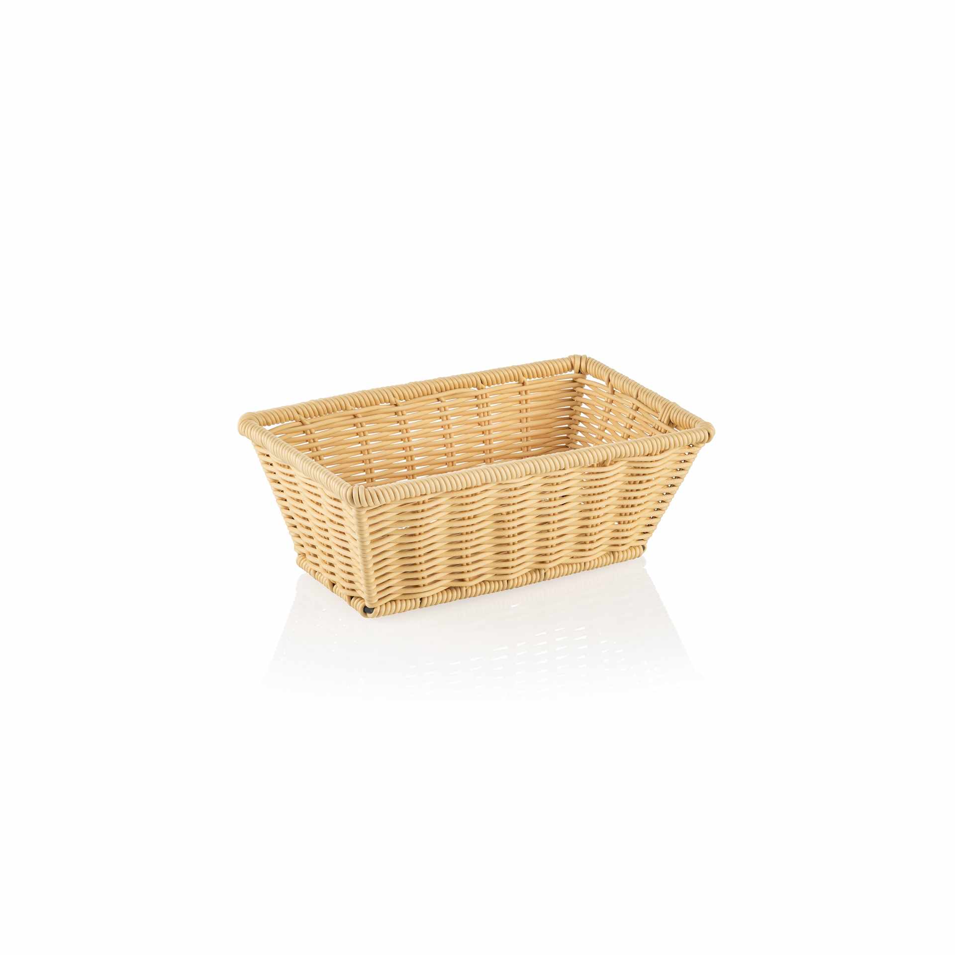GN-Korb - hellbeige - Abm. 26,5 x 16 x 10 cm - GN 1/4 (265 x 162 mm) - 10 mm - Polypropylen - 5091314-A