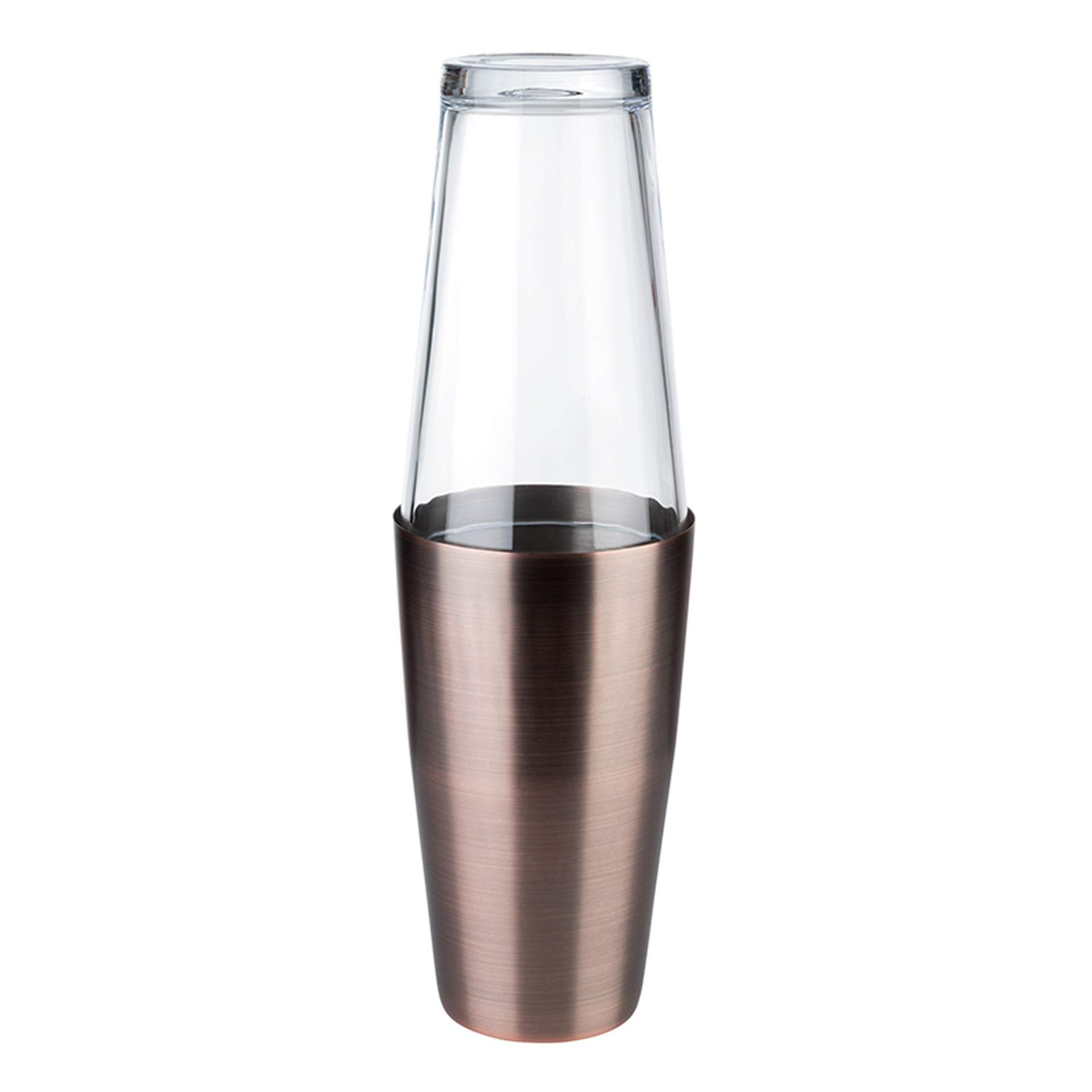 Boston Shaker - hochglanzpoliert - kupferoptik - Abm. 30 cm - Ø 9,0 cm - Inhalt 0,70 / 0,40 l - Edelstahl - 93325-B