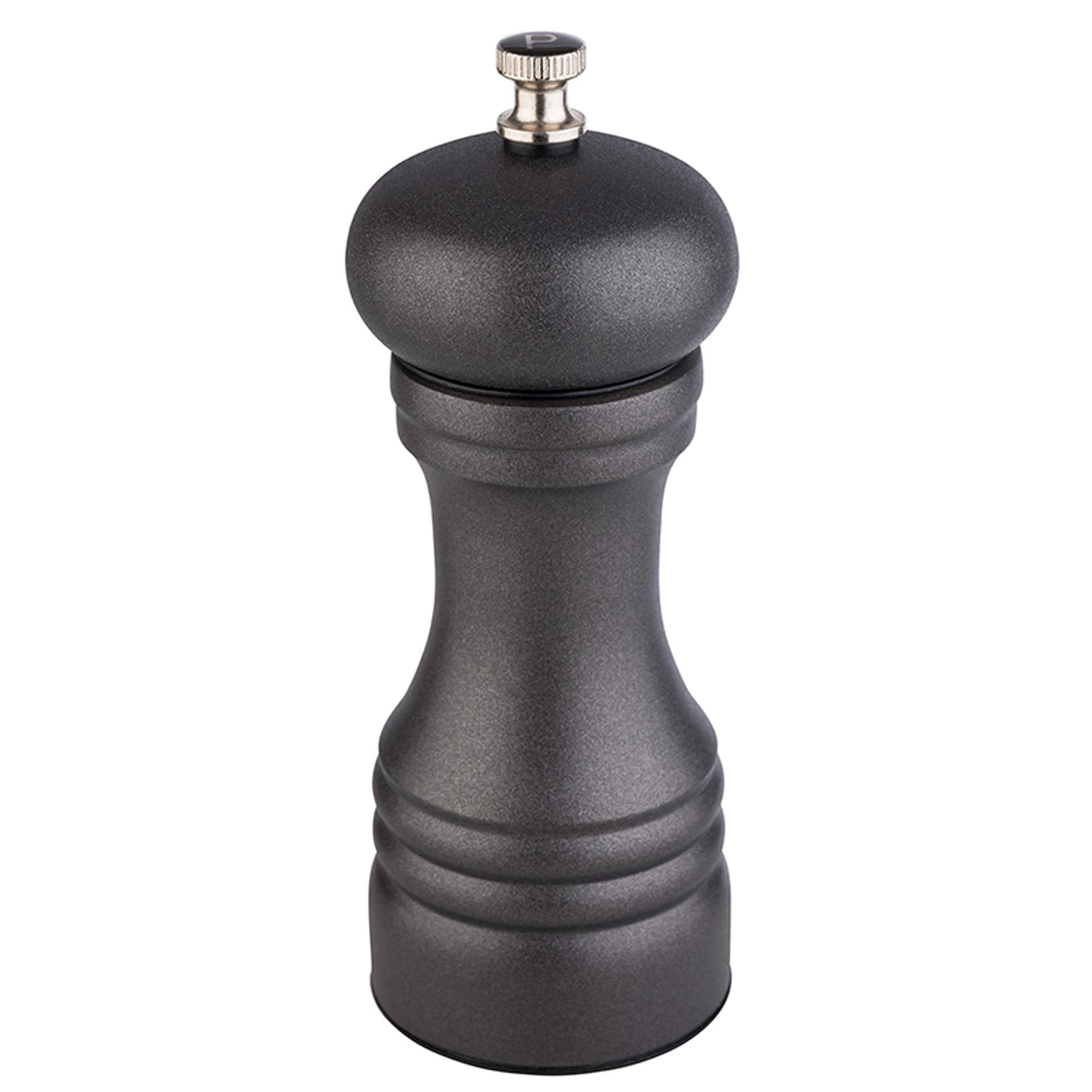Pfeffermühle - Serie Gunmetal - grau - rund - Abm. 15,5 cm - Ø 6,0 cm - Edelstahl / Kunststoff - 40555-B