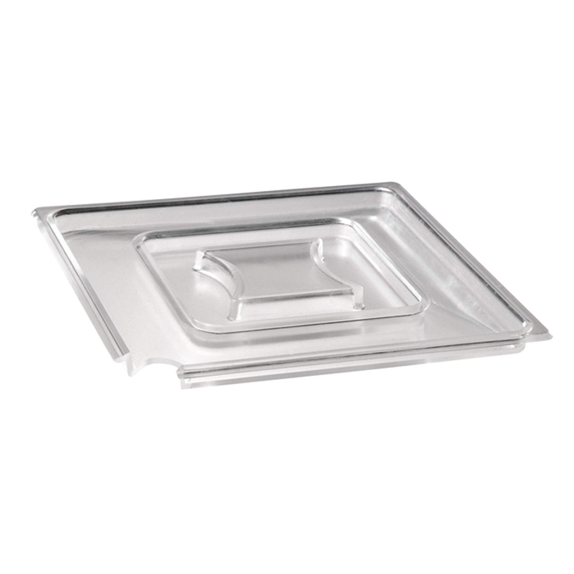 Deckel - mit Löffelaussparung - Serie Float - Abm. 25 x 25 x 1,3 cm - SAN - 83922-B
