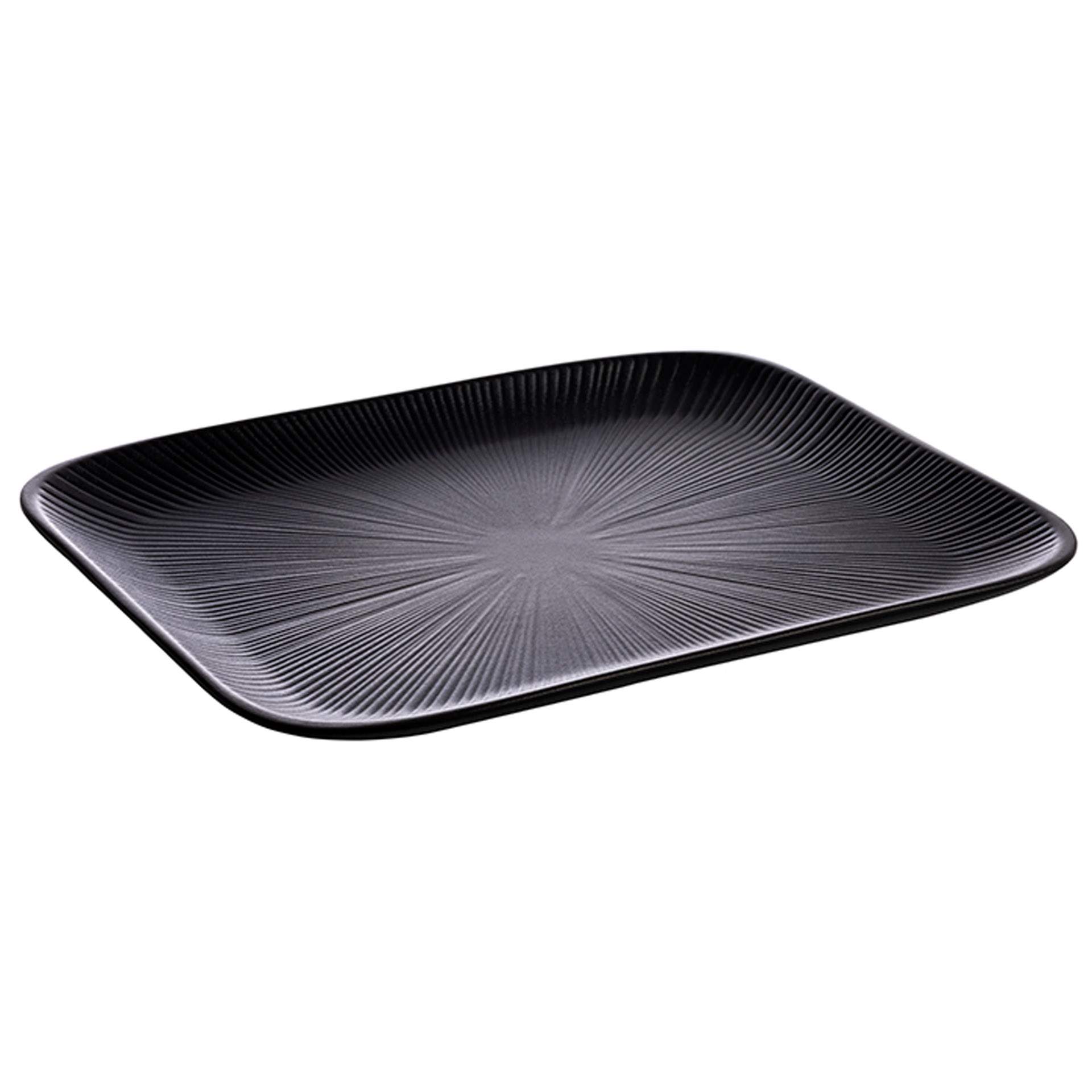 GN-Tablett - Serie Nero - schwarz - Abm. 32,5 x 26,5 x 2,5 cm - GN 1/1 - Melamin - 85068-B