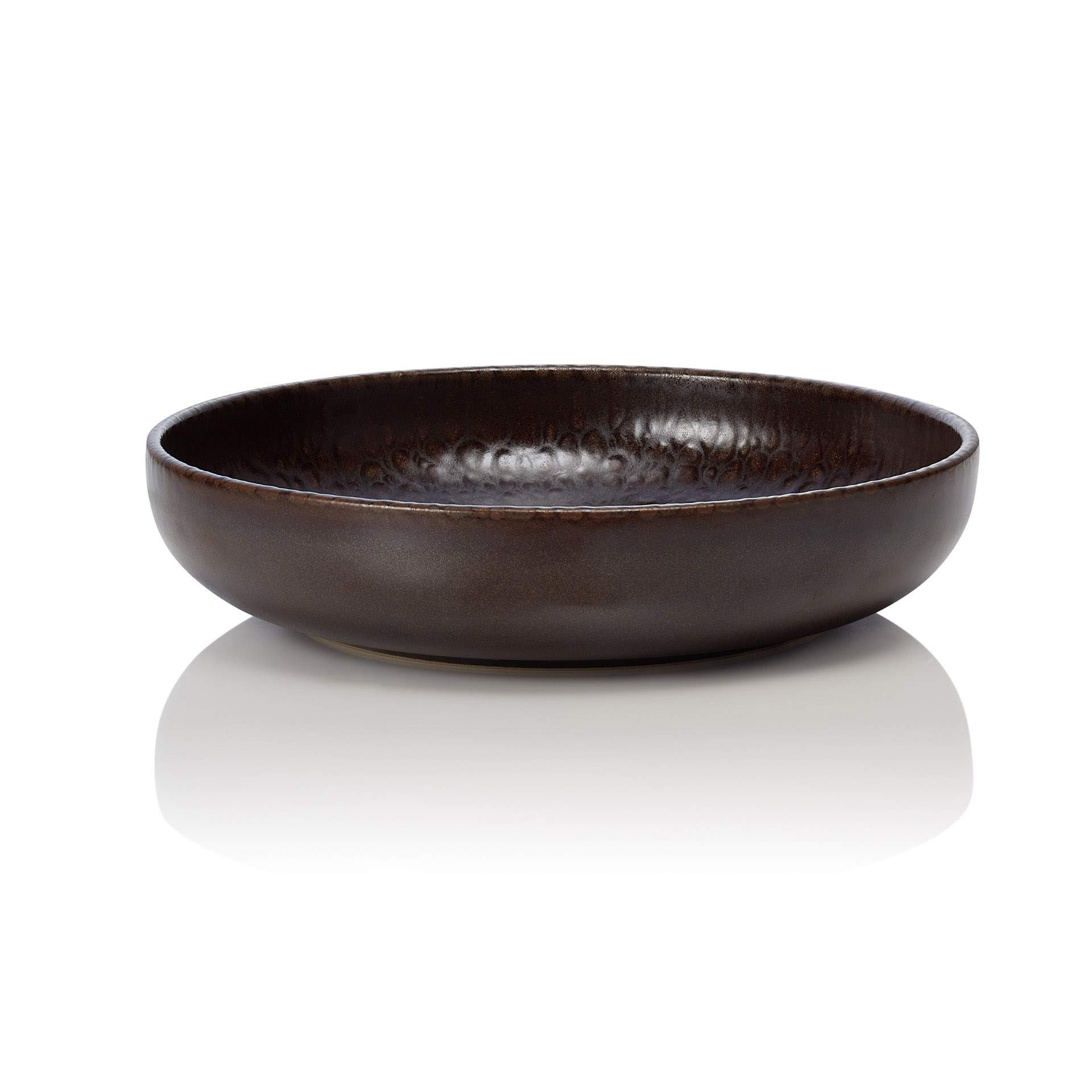 Schale - Set á 6 Stück - Serie One - metallic brown - rund - Abm. 5 cm - Ø 22,0 cm - Steinzeug - 452003022-A
