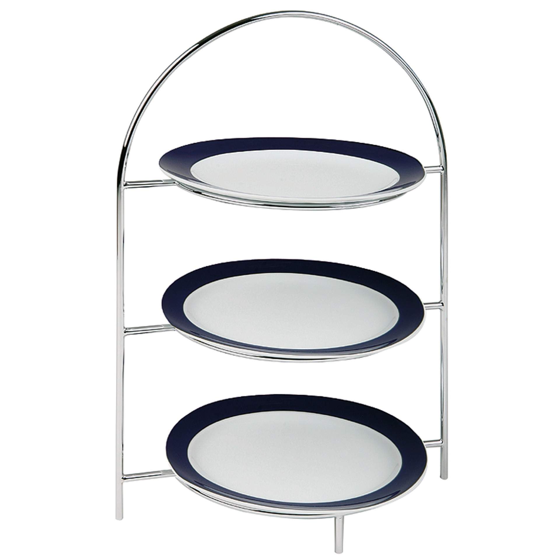 Serviergestell - für 3 Teller - verchromt - Abm. 29 x 19,5 x 43 cm - Metall - 33220-B