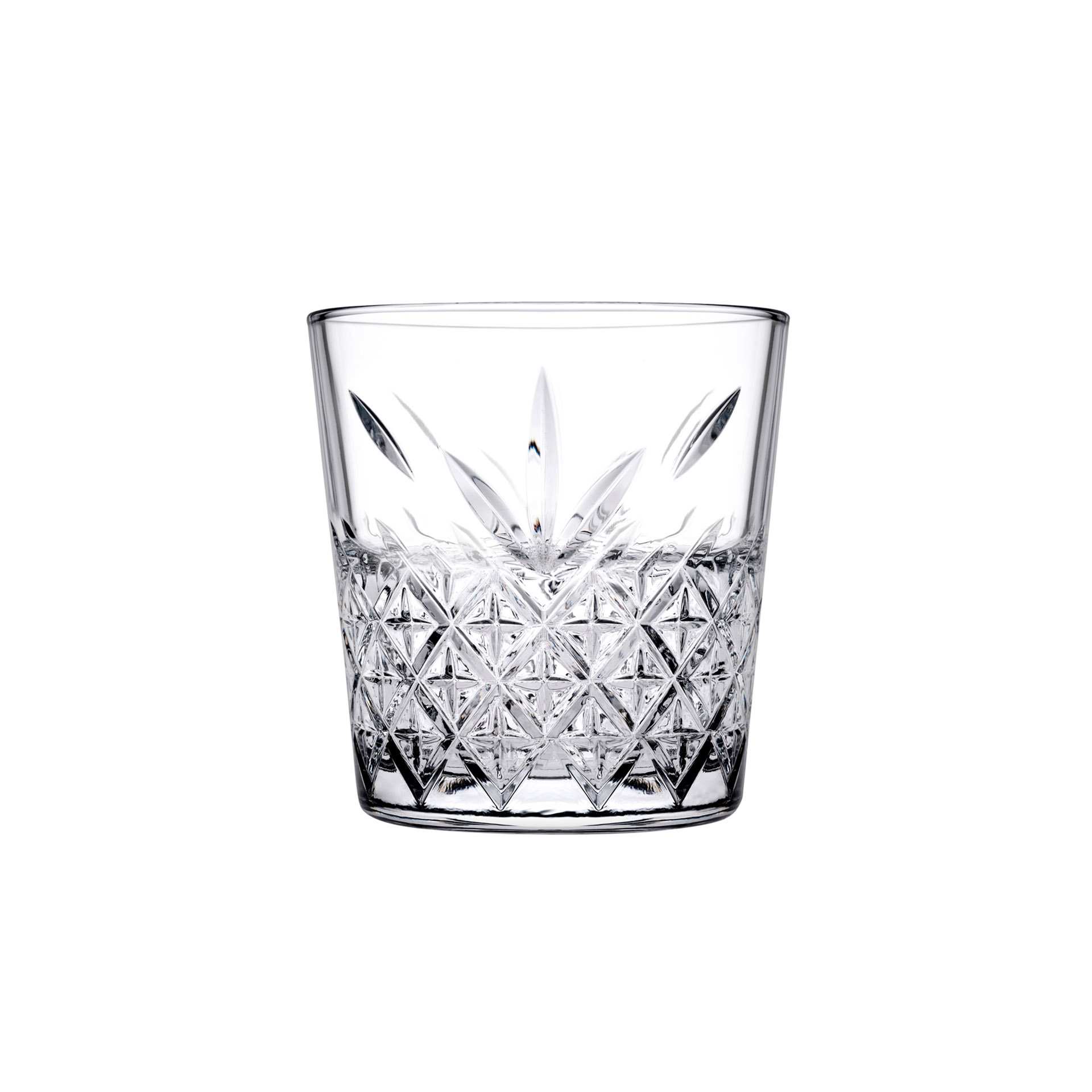 Whiskey-Glas - Set á 6 Stück - Serie Timeless Stackable - Höhe 9,7 cm - Ø oben / unten 9,2 / 7,2 cm - Inhalt 0,355 l - Glas - 520074-A