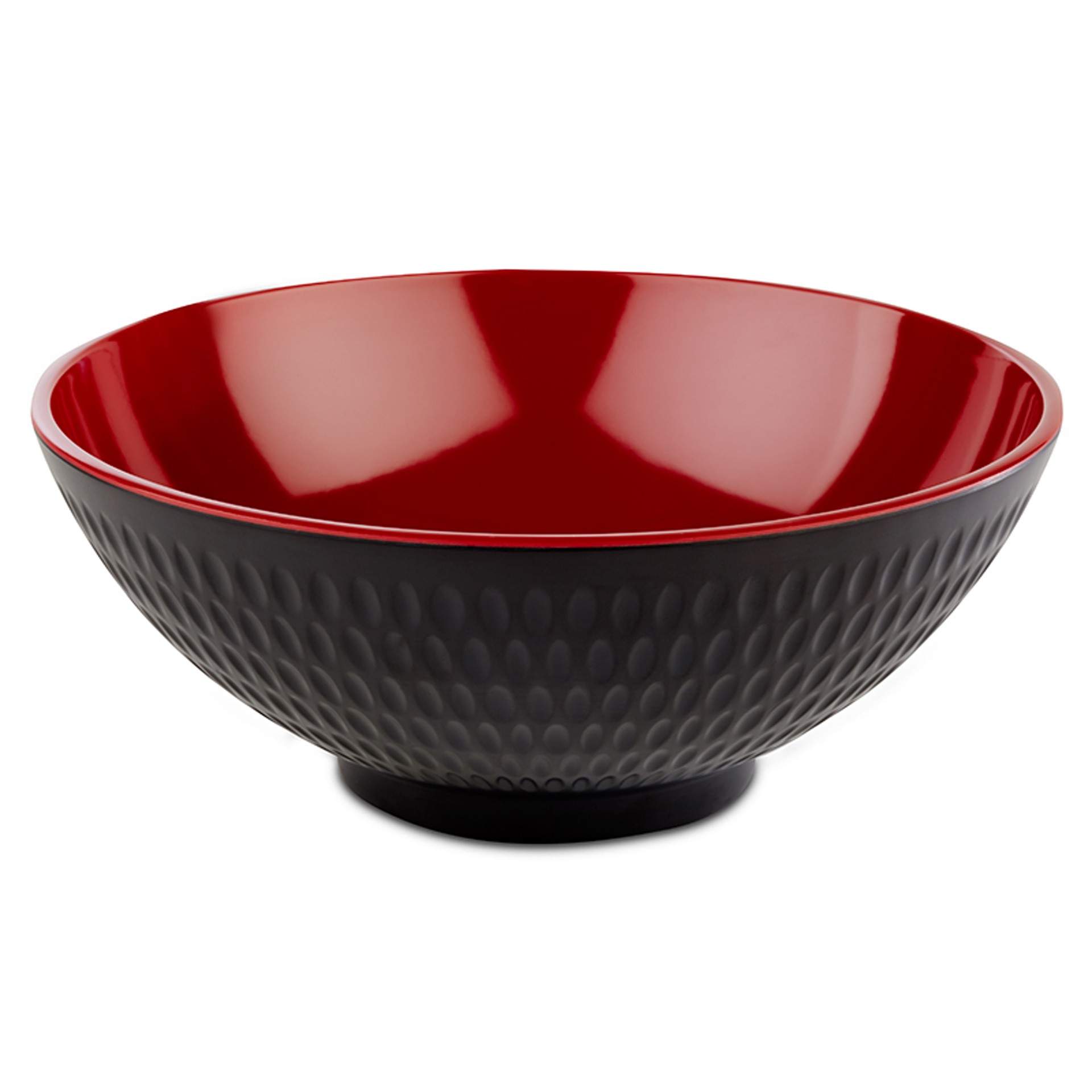Schale - beidseitig farbig - Serie Asia Plus - rot / schwarz - Abm. 8,0 cm - Ø 20,0 cm - Inhalt 1,1 l - Melamin - 15420-B