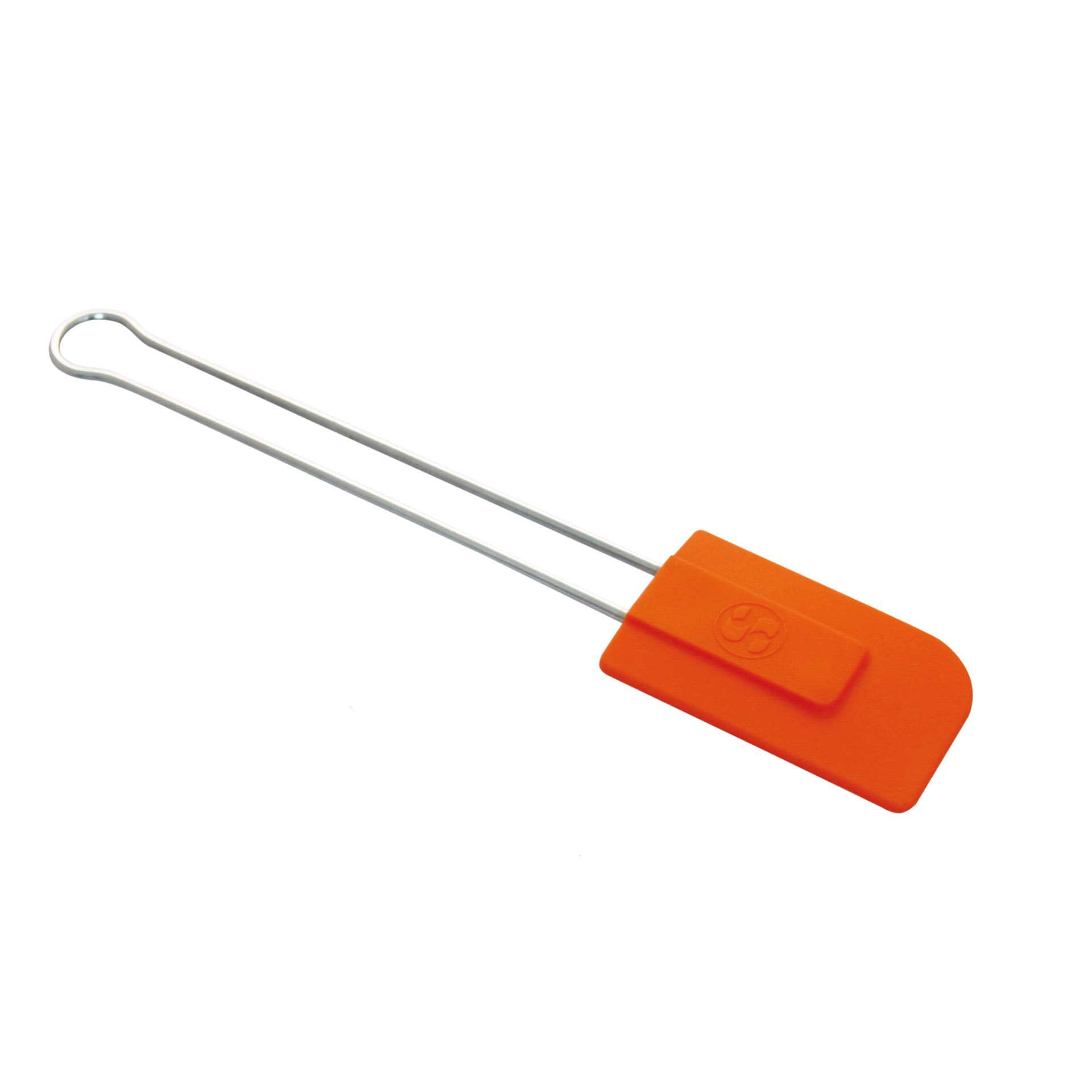 Stielschaber - mittel - orange - Abm. 28,5 x 5,5 x 1,2 cm - Silikon - 200926-C