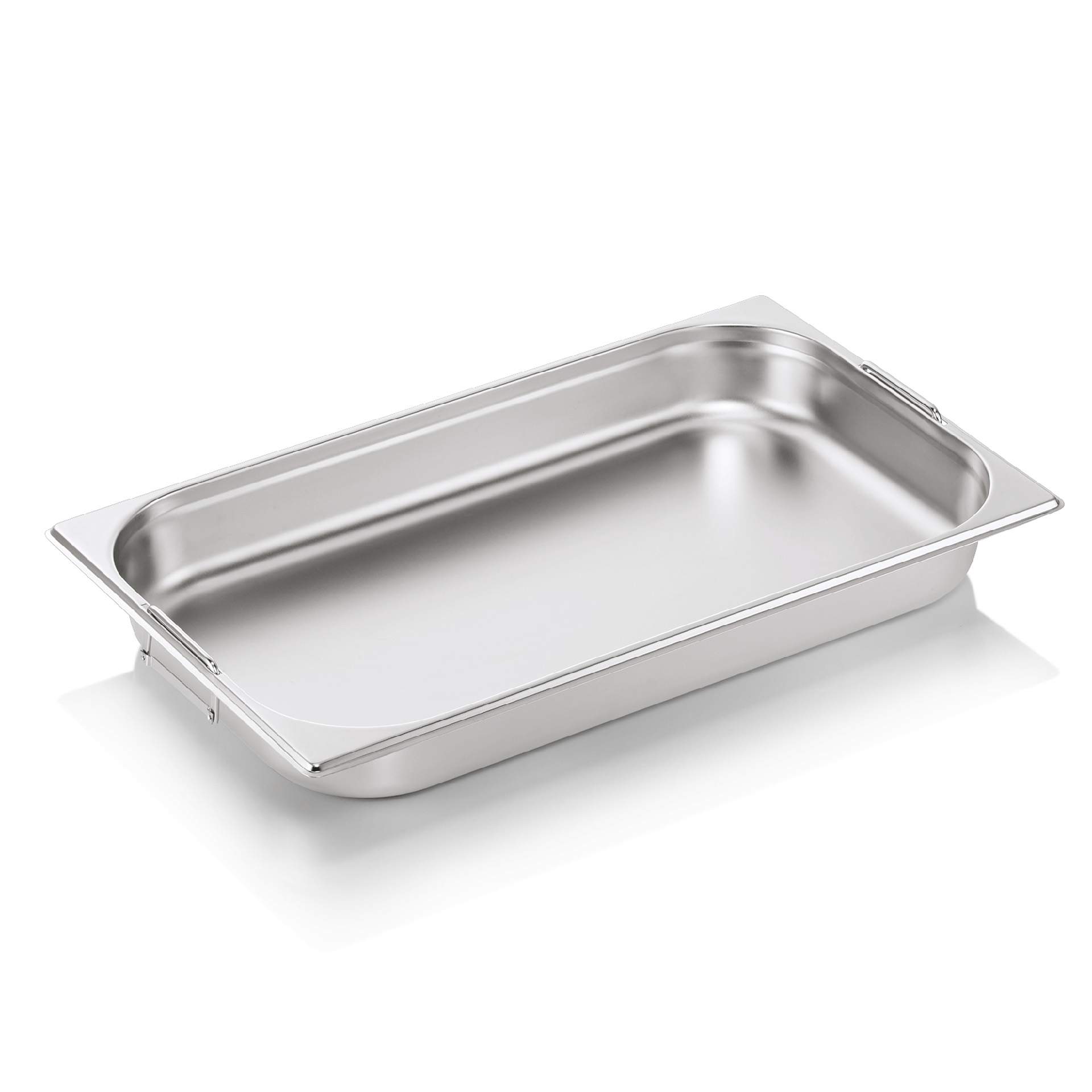 GN-Behälter - mit Fallgriffen - Inhalt 9,0 l - GN 1/1 - 65 mm - Serie 73 - Chromnickelstahl - 7311065-A