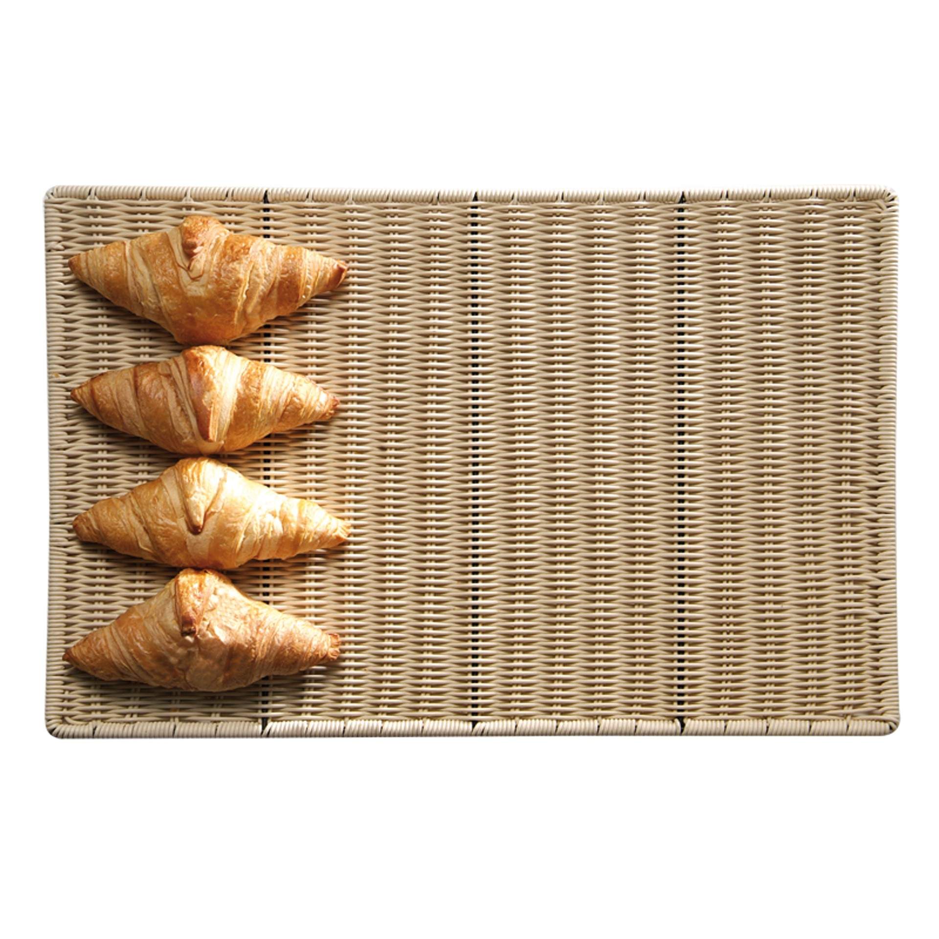 Auslagetablett - Bäcker-Maß - hellbeige - flach - Abm. 60 x 40 x 1 cm - Polypropylen - 40297-B