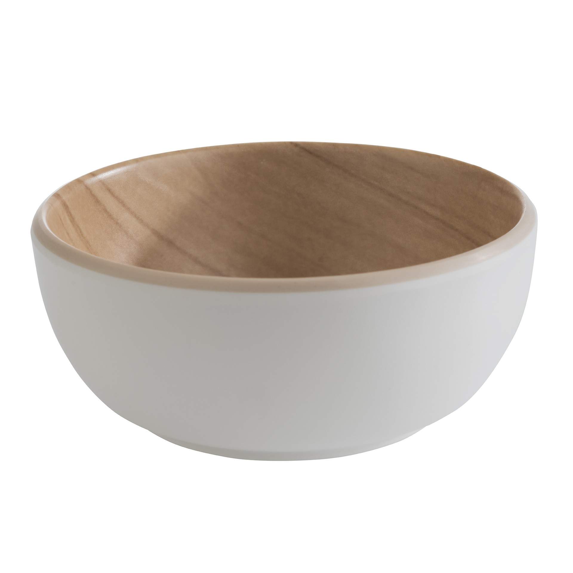 Schale - Serie Frida - weiß / beige - rund - Abm. 3,5 cm - Ø 8,5 cm - Inhalt 0,10 l - Melamin - 84930-B