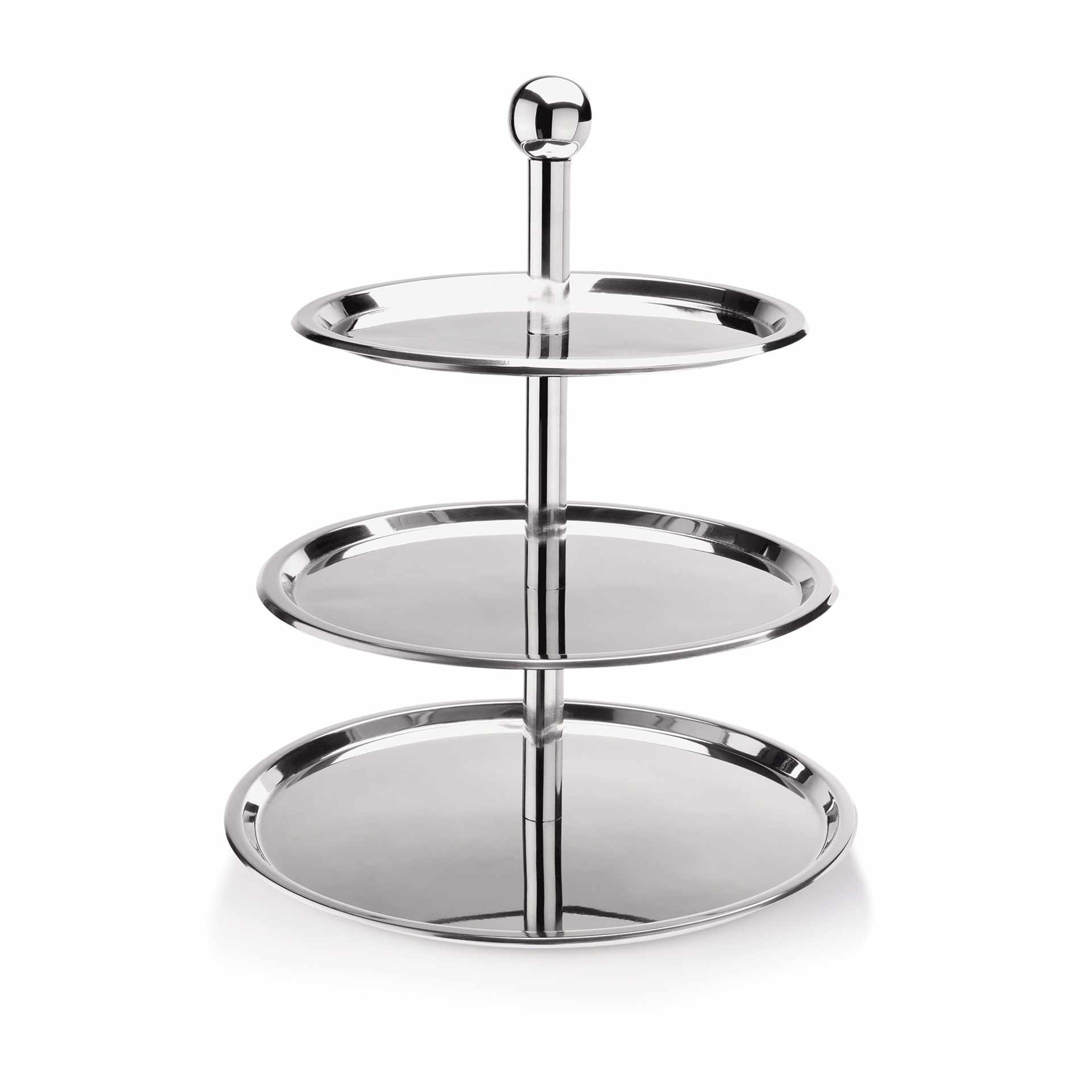Etagere - 3-stufig - Höhe 46,0 cm - Chromnickelstahl