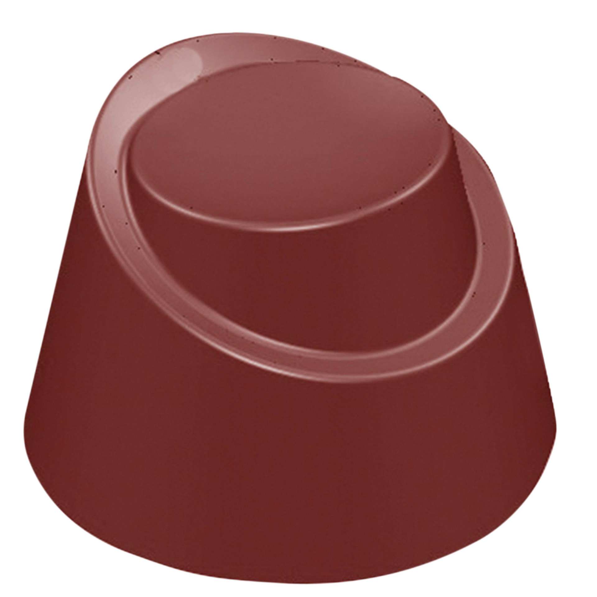 Schokoladen-Form - modern rund - Abm. 27,5 x 13,5 x 2,4 cm - Polycarbonat - 421555-C