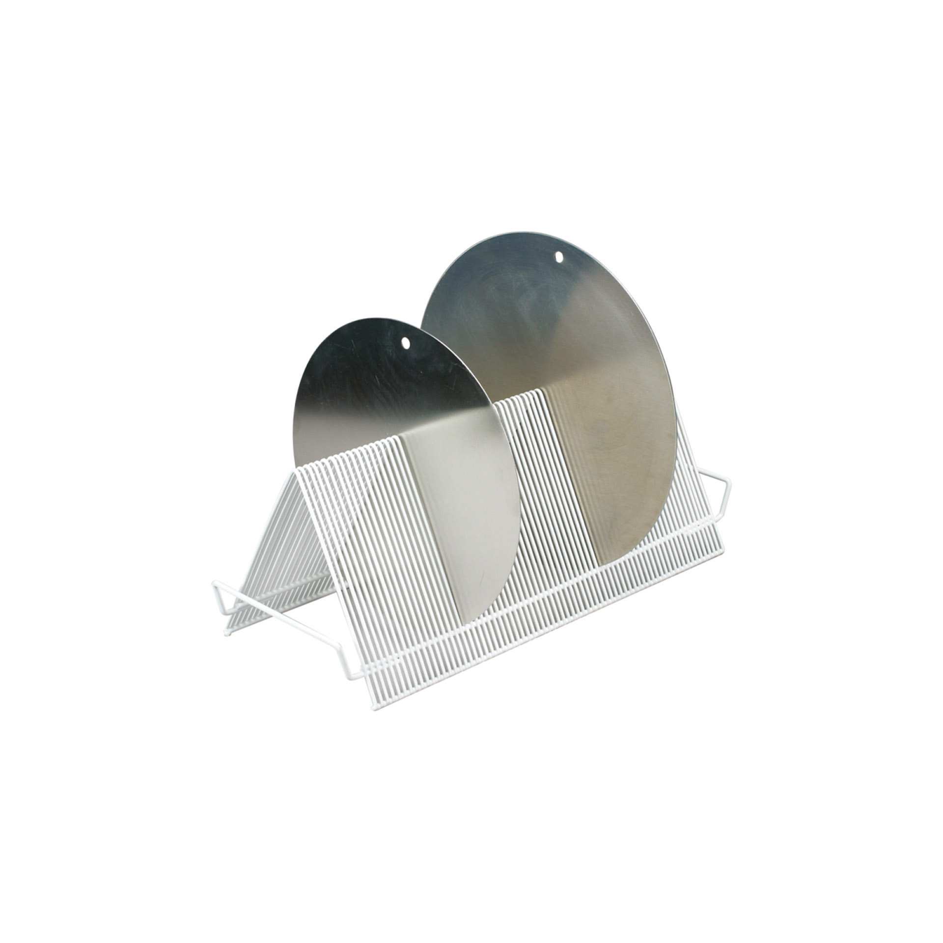 Tortenscheibenständer - 2 seitliche Griffe - weiß - Abm. 50,0 x 20,0 x 18,0 cm - Metall - 157010-C