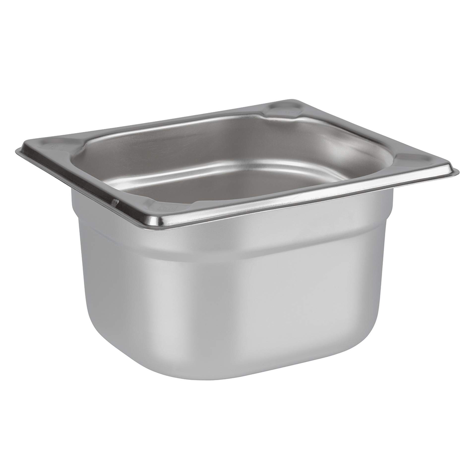 GN-Behälter - Inhalt 1,60 l - GN 1/6 (176 x 162 mm) - 100 mm - Edelstahl - 81604-B