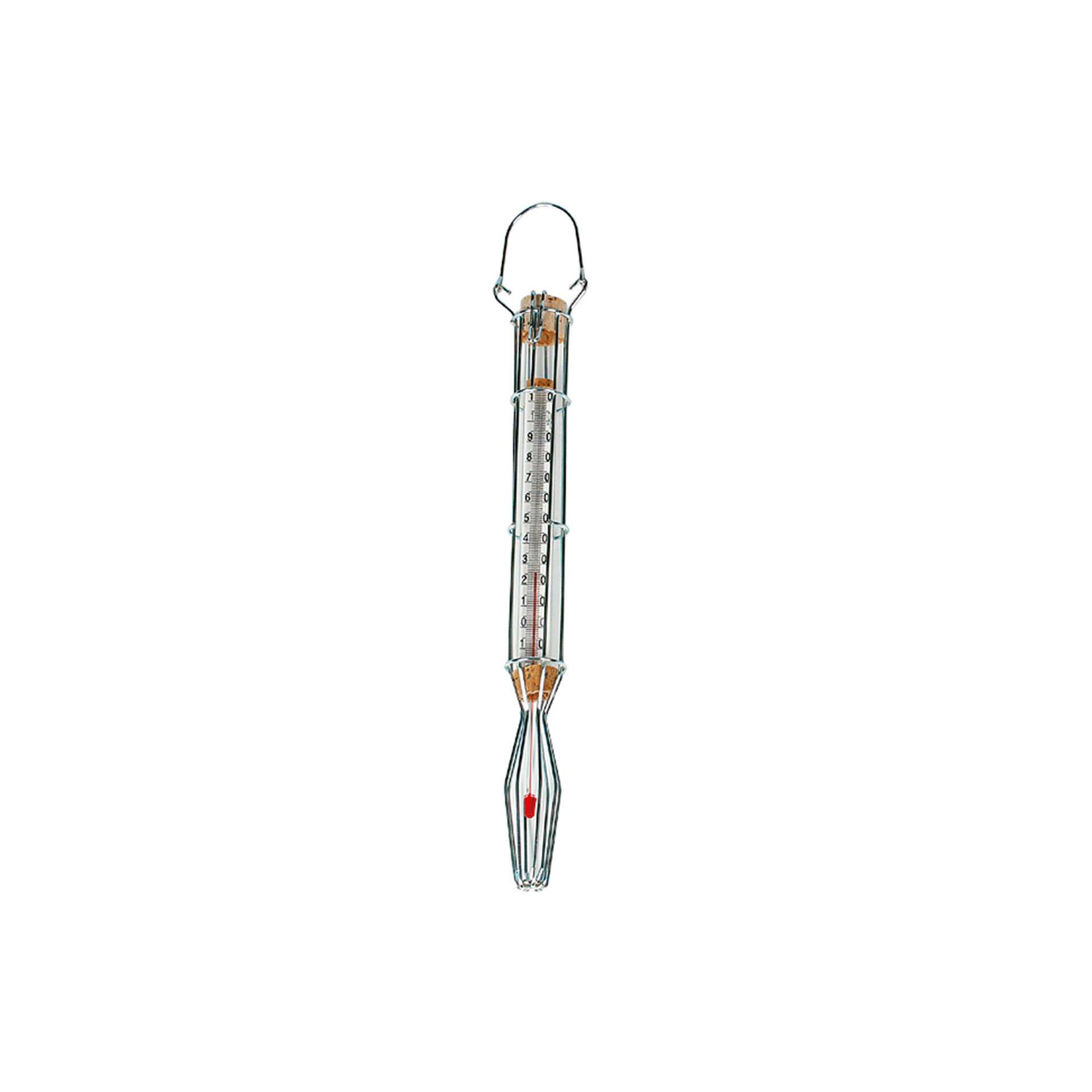 Thermometer - + 80 / + 220°C - Abm. 33,0 x 4,5 x 4,0 cm - verchromter Draht - 160003-C